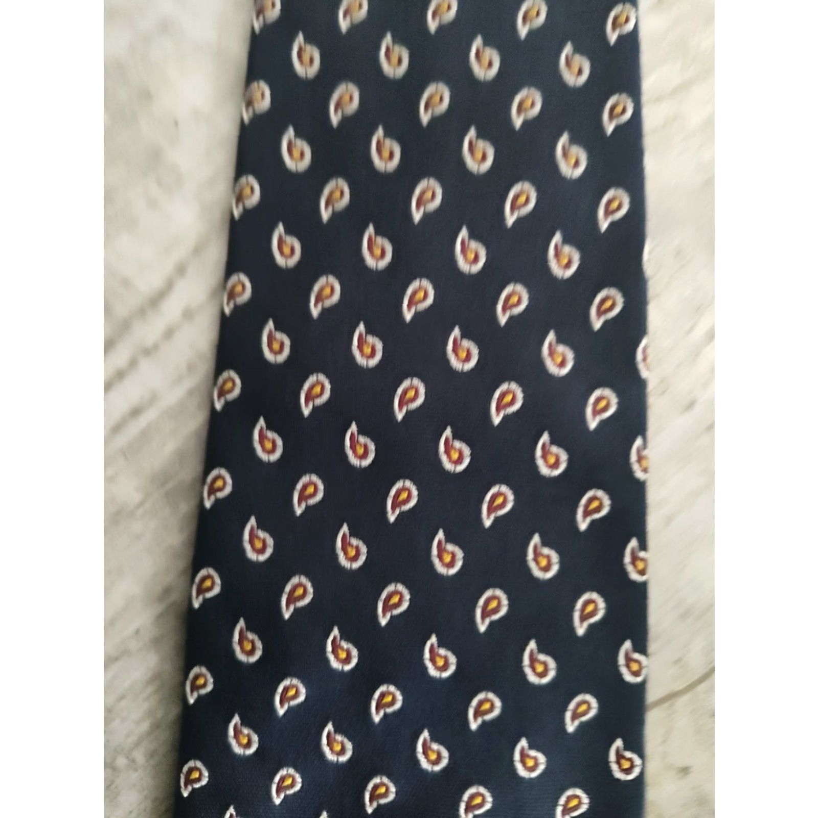 Polo Ralph Lauren VINTAGE Polo Ralph Lauren Tie Men Navy Paisley Silk Italian Handmade 56 In 3.5 W Preppy American Size US M / EU 48-50 / 2 - 4 Thumbnail