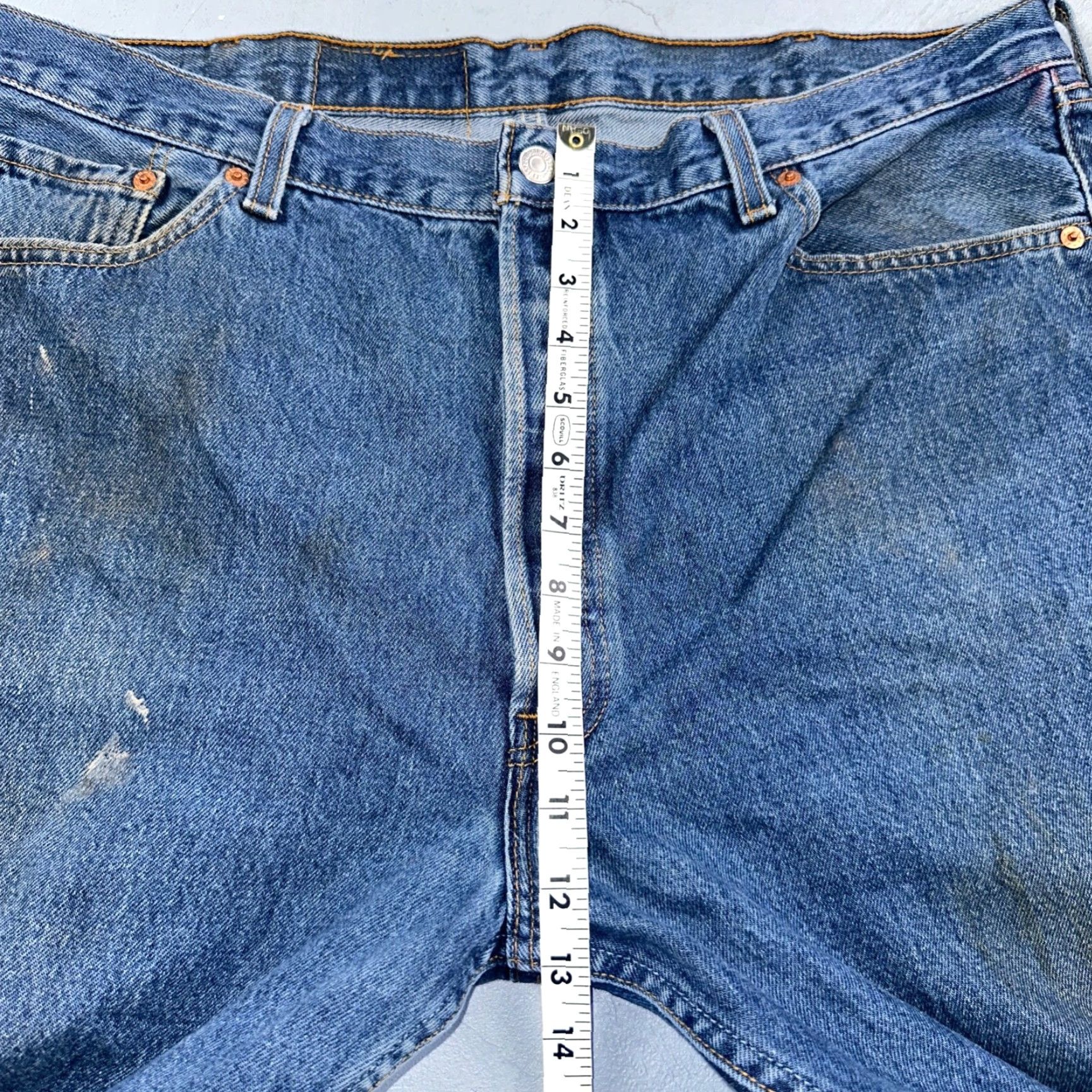 Levi's VINTAGE Levi's 501 Jeans Straight Men 40x32 Blue Dark Wash 90s USA Denim 501 Series Classic Mid Rise Buttons Size US 40 / EU 56 - 7 Thumbnail