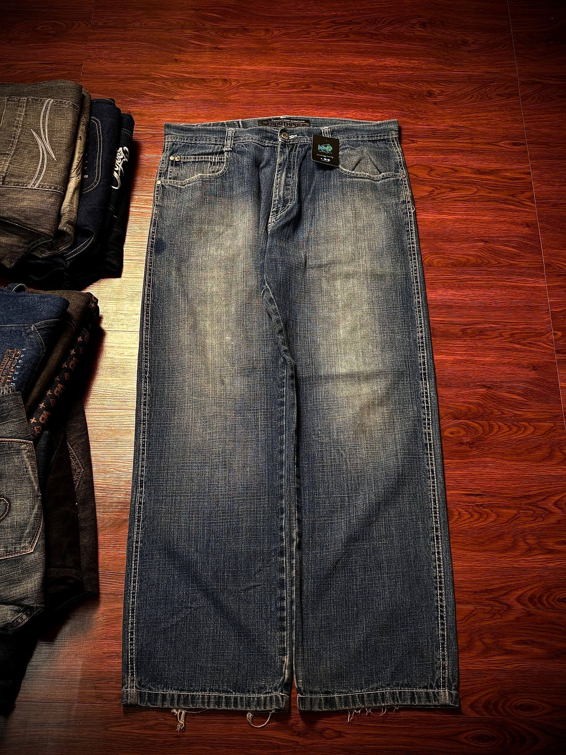 Southpole Vintage South pole Brown Tabs Blue Denim Jeans Size US 36 / EU 52 - 3 Thumbnail
