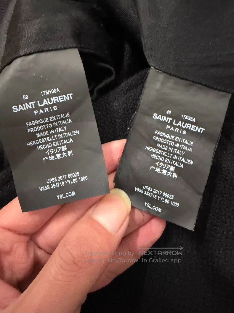 Saint Laurent Paris Saint Laurent Paris Black and White Wool Teddy Baseball Ja Size US M / EU 48-50 / 2 - 4 Thumbnail