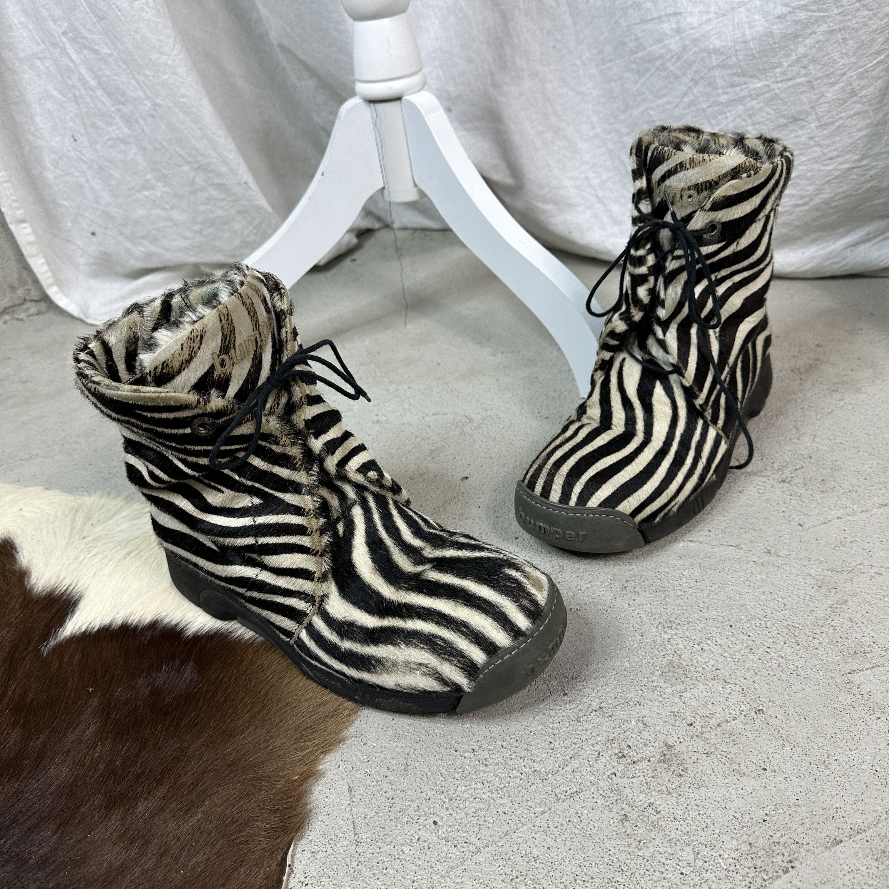 Vintage Vintage Shoes Bumper Horsehair Zebra Print Size US 8 / IT 38 - 10 Thumbnail