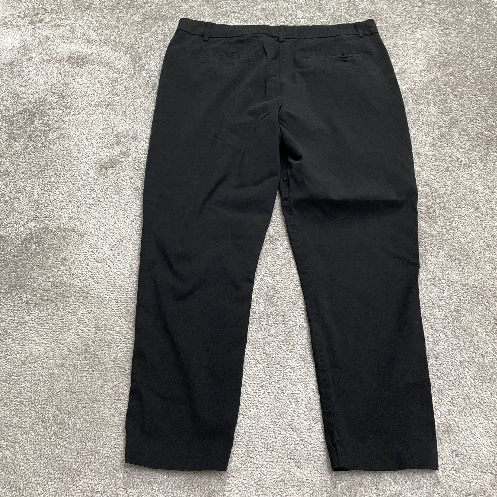 Vintage Elite Collection Pants Ankle 15/16 34x25 Black Tapered Leg Stretch Work Womens Size 36" / US 14 / IT 50 - 2 Thumbnail