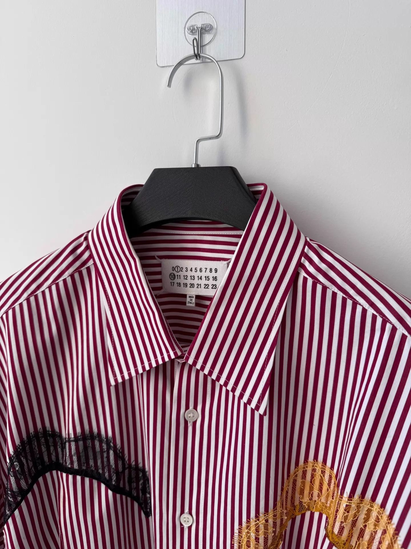 Maison Margiela Maison Margiela F/W22 Striped Paneled Collared Shirt 41 Size US M / EU 48-50 / 2 - 3 Thumbnail