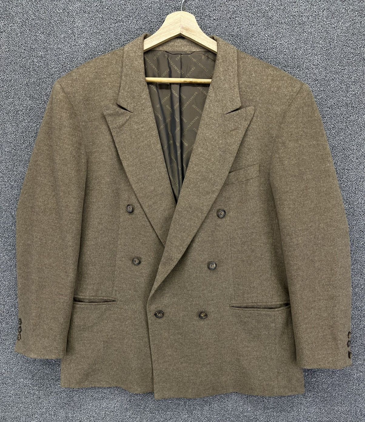 Vintage Vintage Franco Ferraro Luxury Wool Blazer Coat Jacket Size US L / EU 52-54 / 3 - 5 Thumbnail
