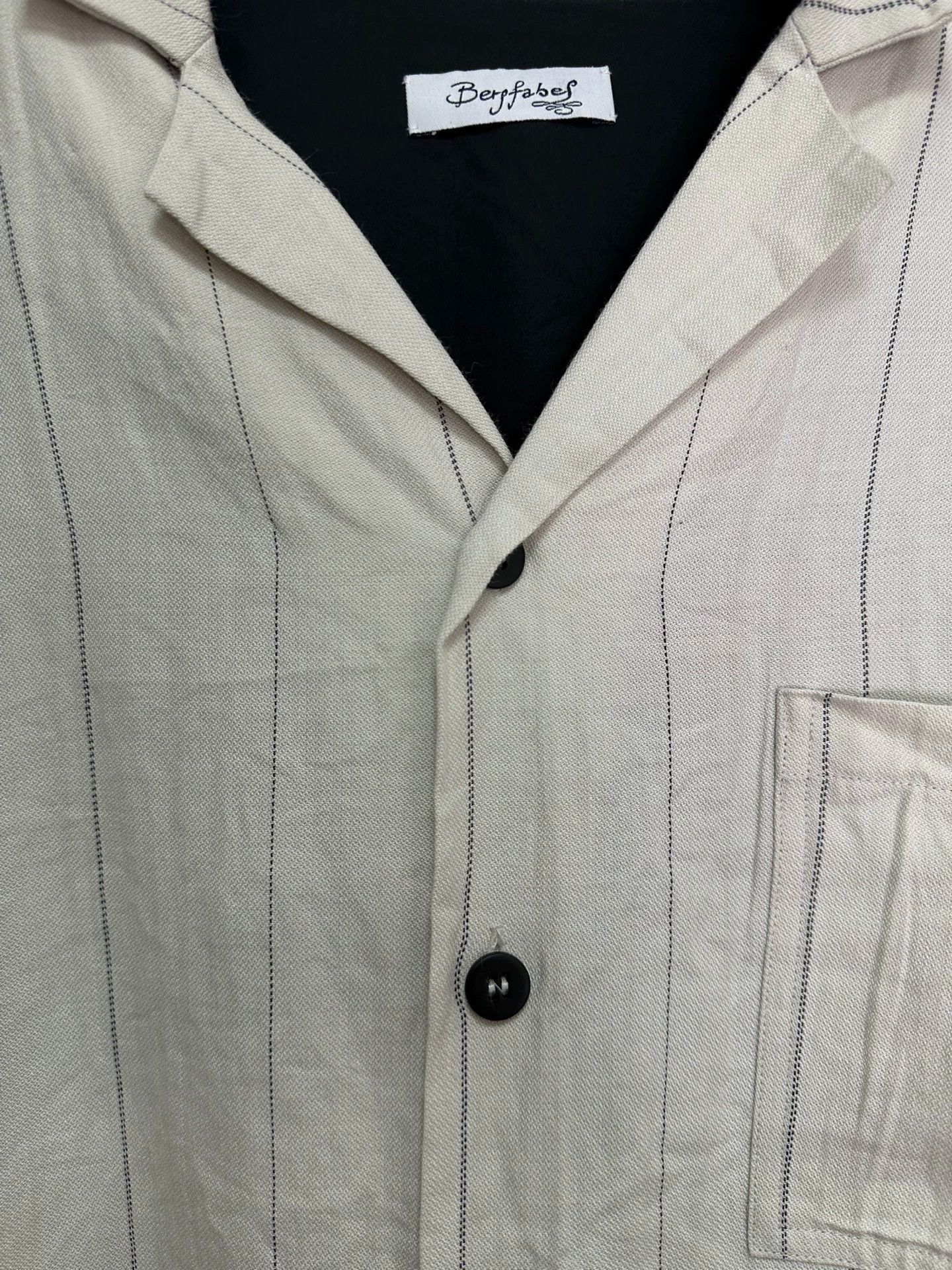 Bergfabel Bergfabel 19ss Linen Fine Stripe Oversized Jacket Size 46 Size US S / EU 44-46 / 1 - 6 Thumbnail