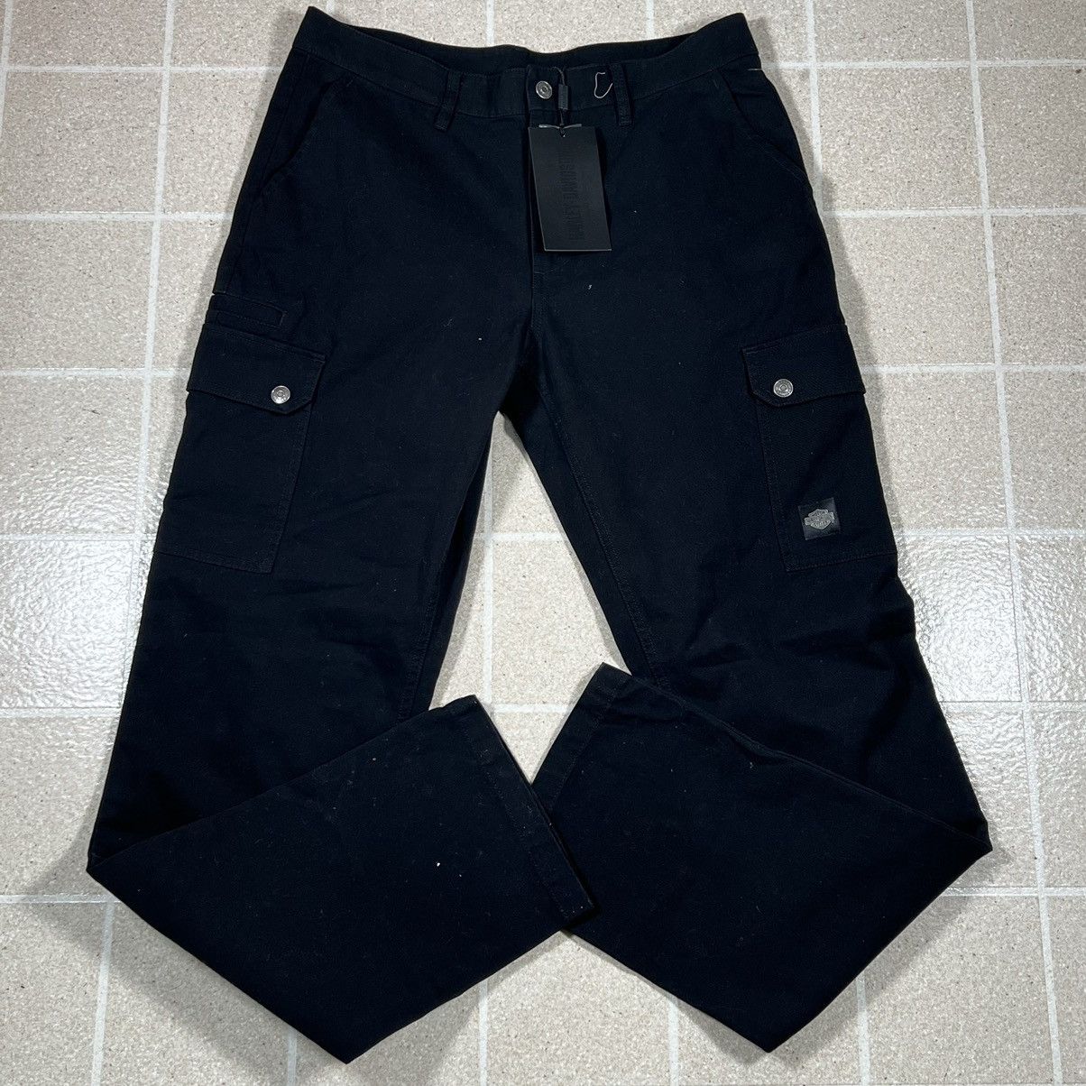 Harley Davidson × Vintage Men’s Harley Davidson Black Cargo Pants 36 X36 Straight Leg Size US 36 / EU 52 - 1 Thumbnail