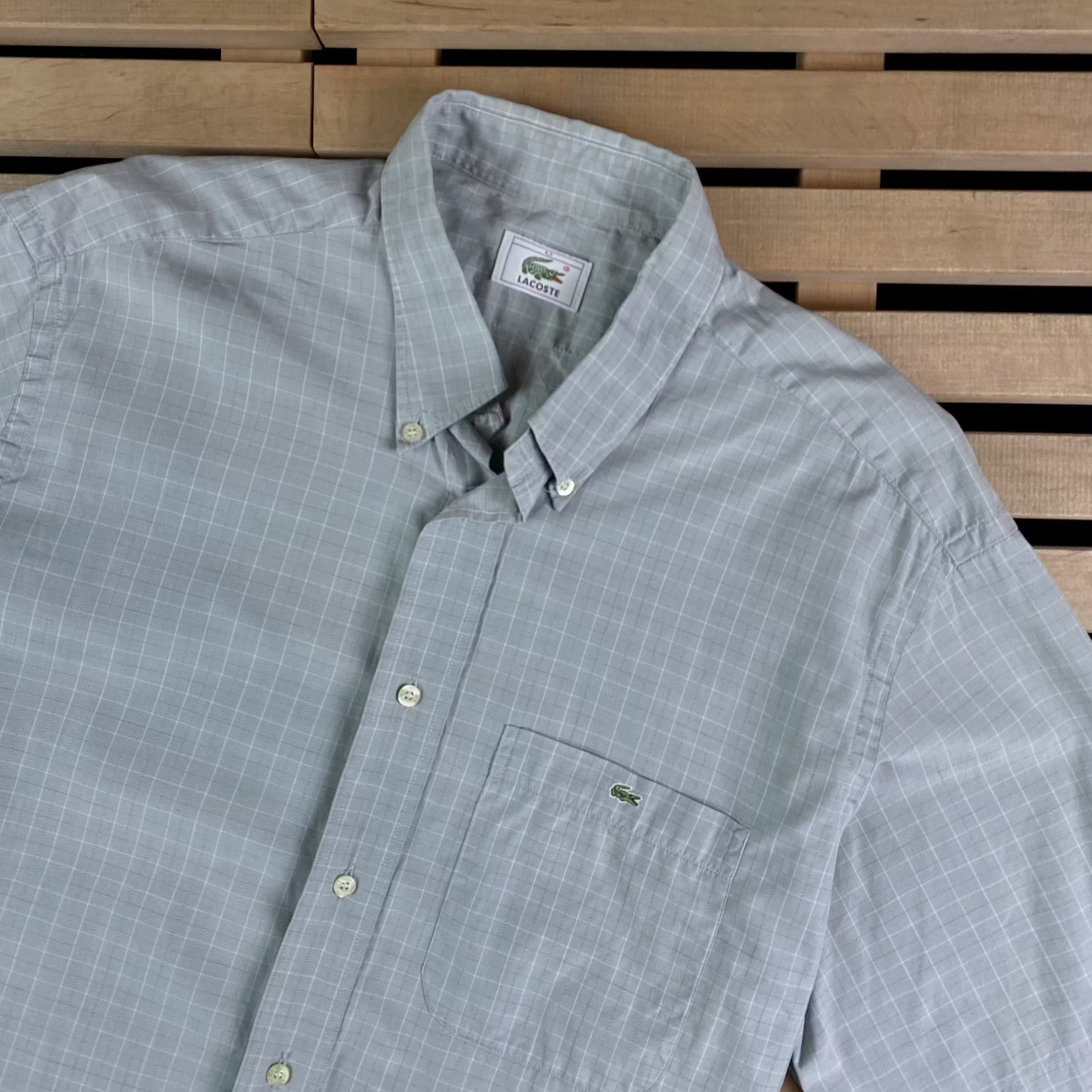 Lacoste × Vintage Mens Shirt Lacoste Vintage Size 42 Size US L / EU 52-54 / 3 - 2 Thumbnail