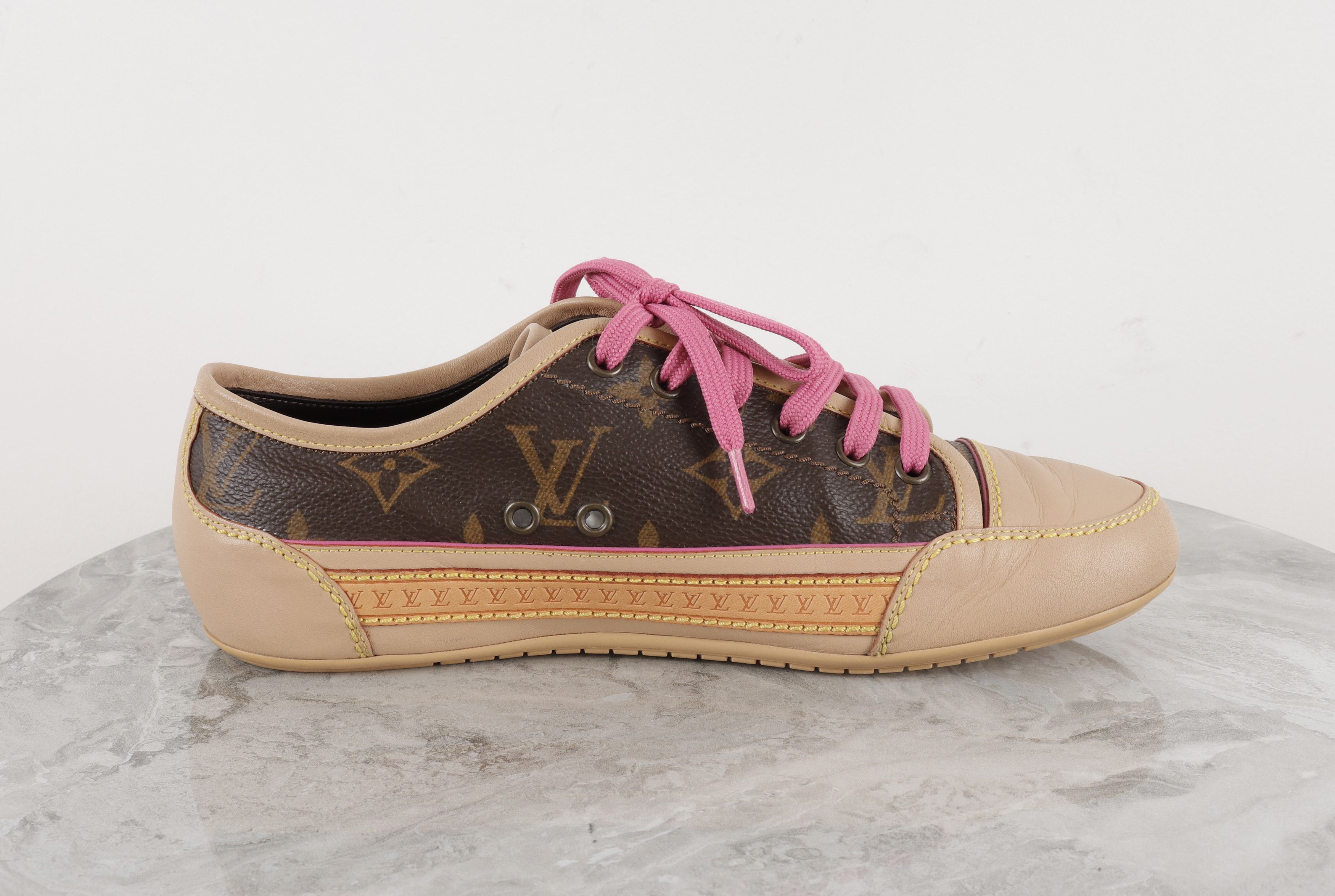 Louis Vuitton Louis Vuitton Leather Brown Monogram Sneakers Size US 6 / IT 36 - 18 Thumbnail