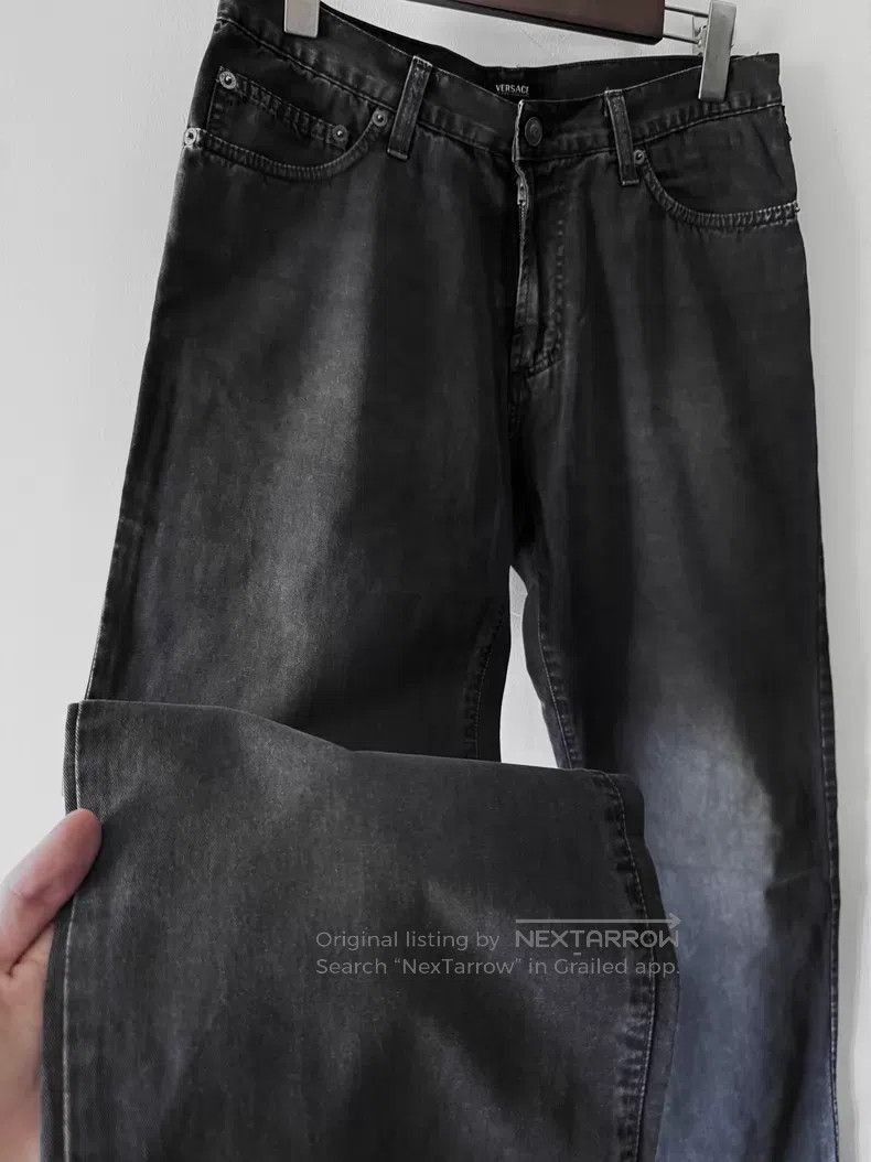 Versace Versace Grey Blue Washed Distressed Trousers i Size US 32 / EU 48 - 4 Thumbnail