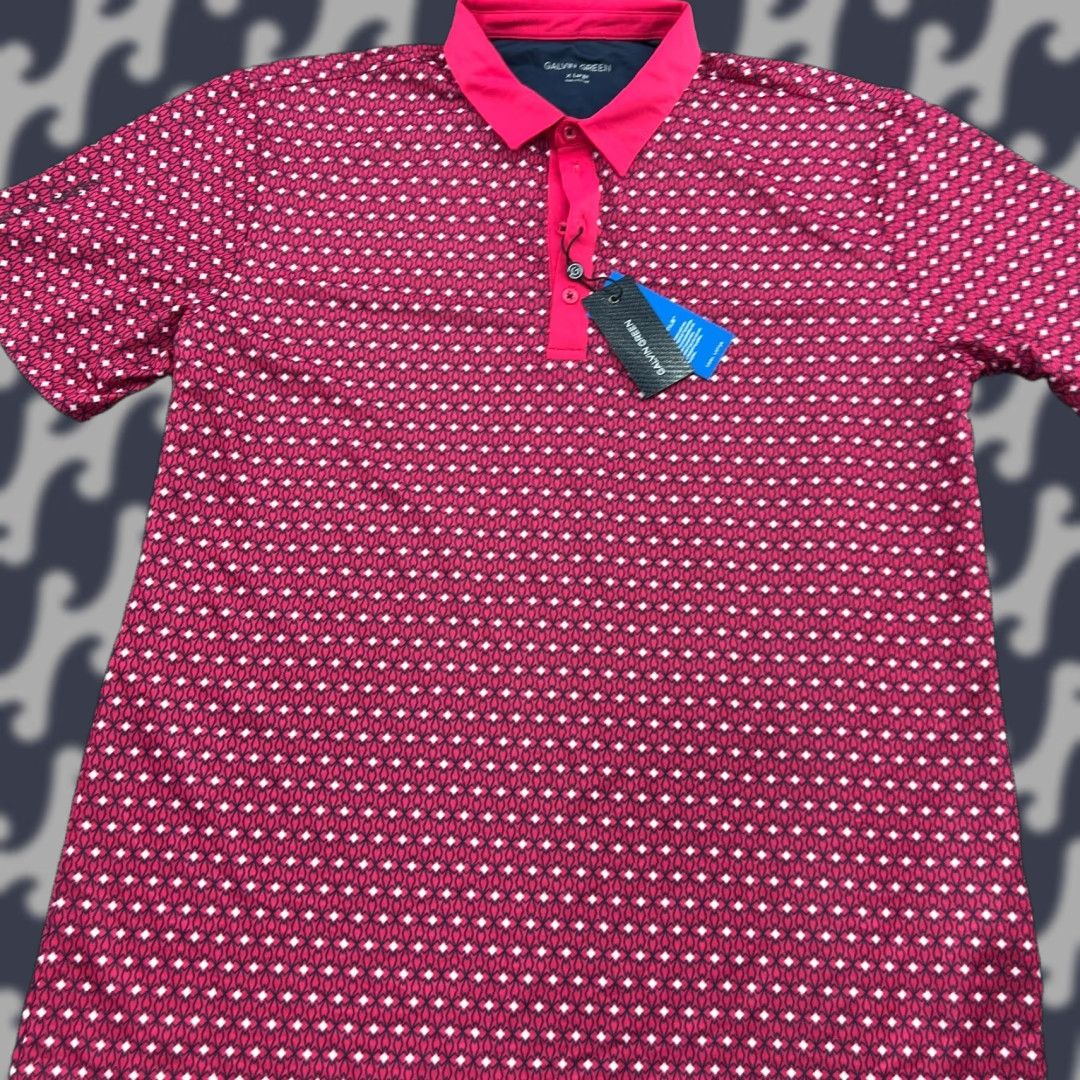 Galvin Green Galvin Green Shirt Mens XL Red Marcus Ventil8 Plus Polo Stretch UV Dry Top Size US XL / EU 56 / 4 - 1 Thumbnail