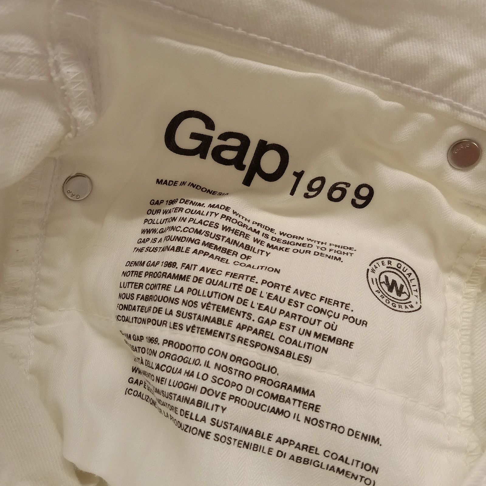 Gap GAP Best Girlfriend Jeans (32 X 27) Women's White Mid Rise Size 32" / US 10 / IT 46 - 4 Thumbnail