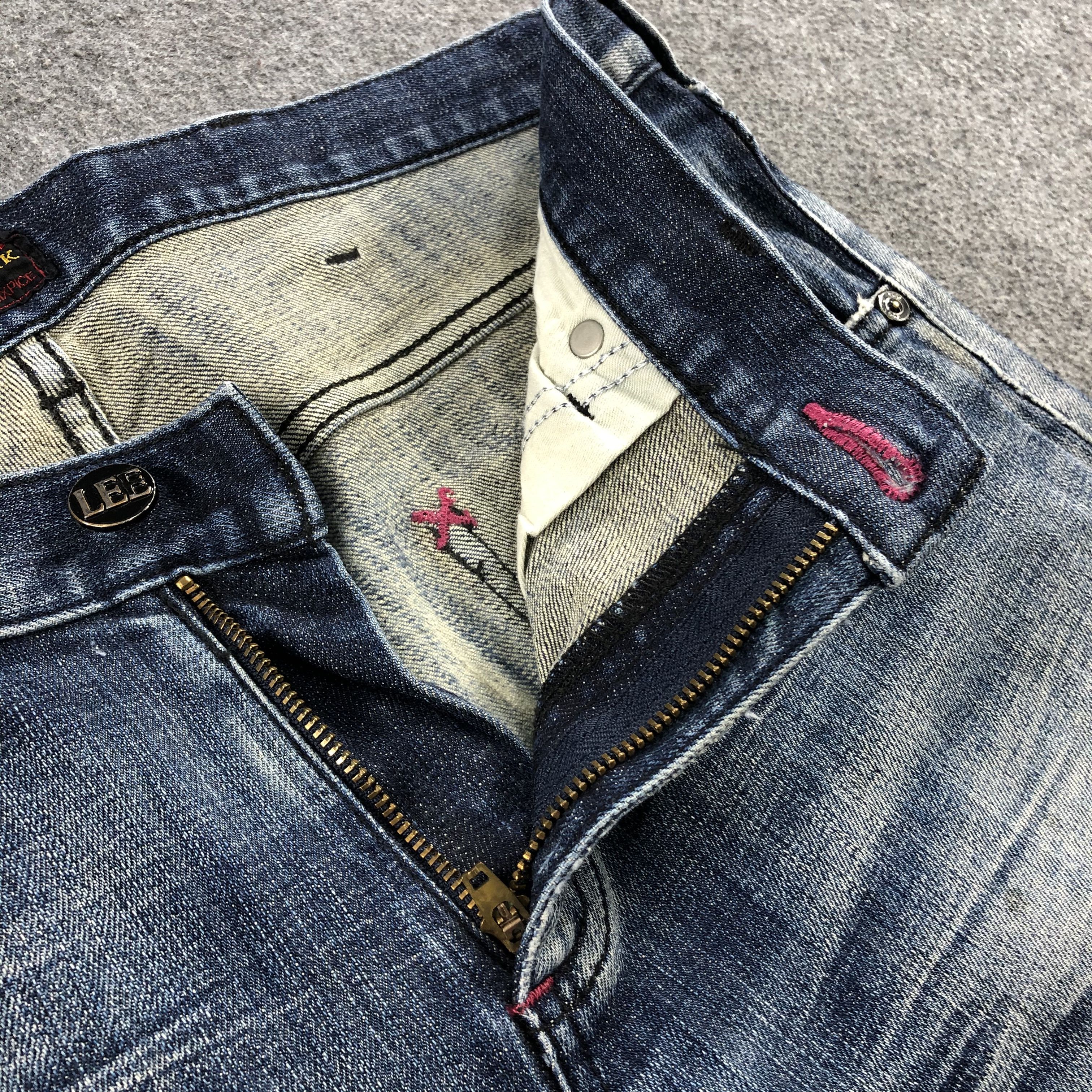 Lee Vintage Blue Wash Lee Jeans-J1776 Size US 34 / EU 50 - 10 Thumbnail