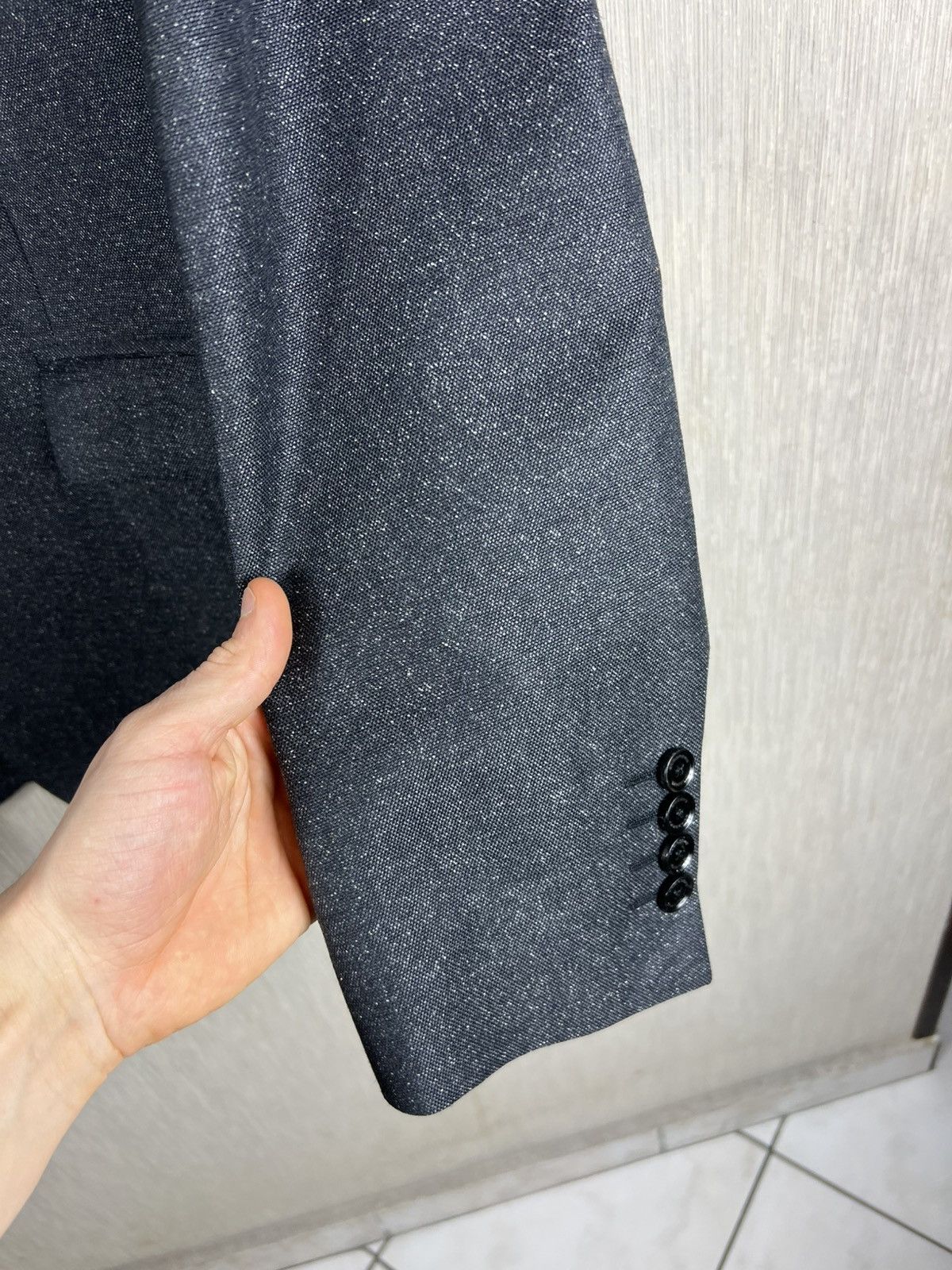 Burberry Burberry London wool silk gradient grey spray blazer jacket Size 54R - 8 Thumbnail