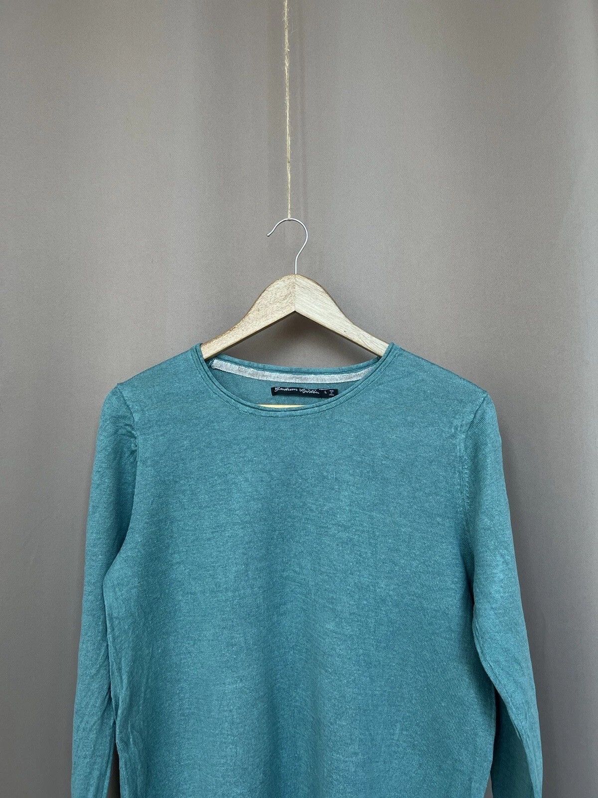 Gudrun Sjoden Gudrun Sjoden Linen Long Sweater Womens Size L Turquoise Size L / US 10 / IT 46 - 2 Thumbnail