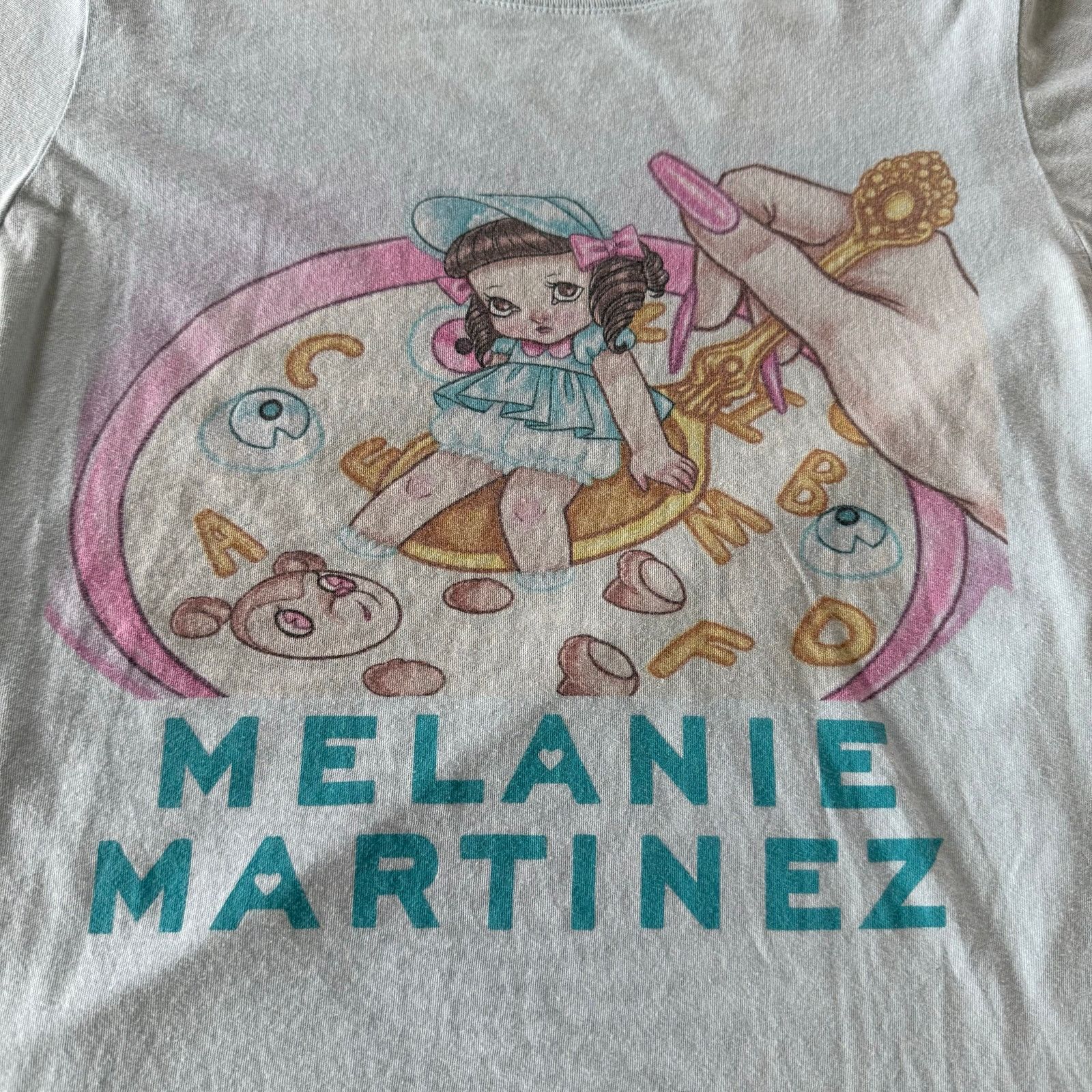 Hot Topic Melanie Martinez Vintage Faded Baby Tee Light Blue Size M Size M / US 6-8 / IT 42-44 - 2 Thumbnail