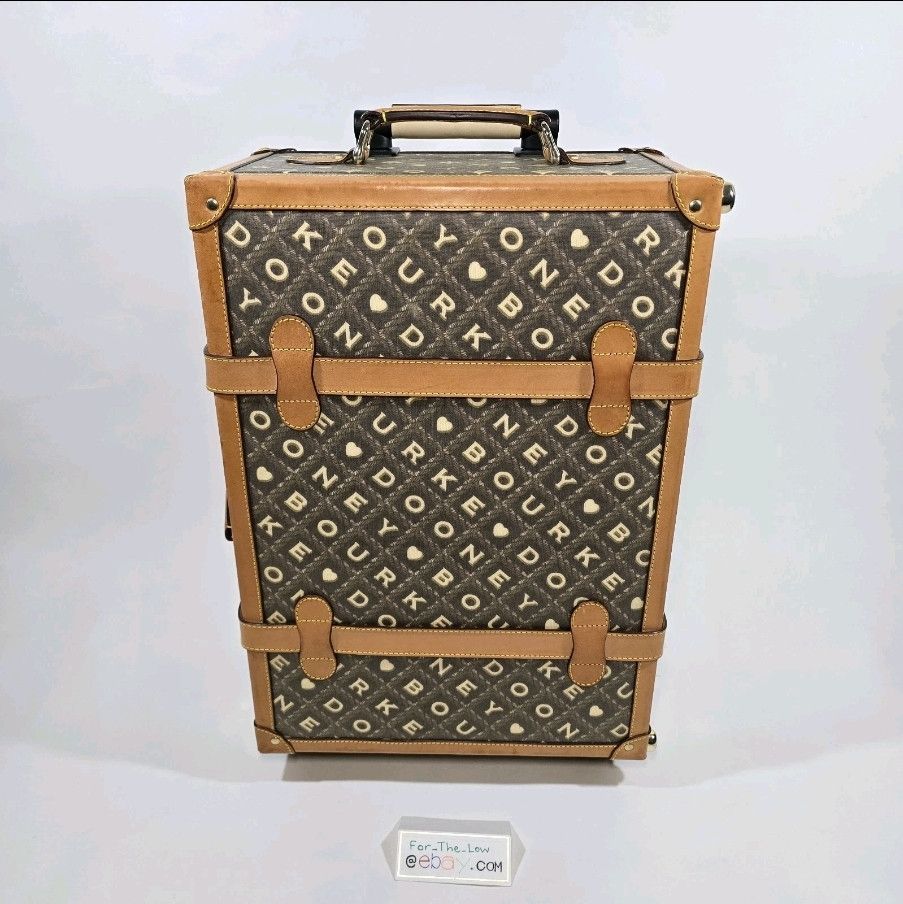 Dooney & Bourke Rare Vintage DOONEY & BOURKE Carry-on Rolling Luggage Trunk Size ONE SIZE - 1 Thumbnail
