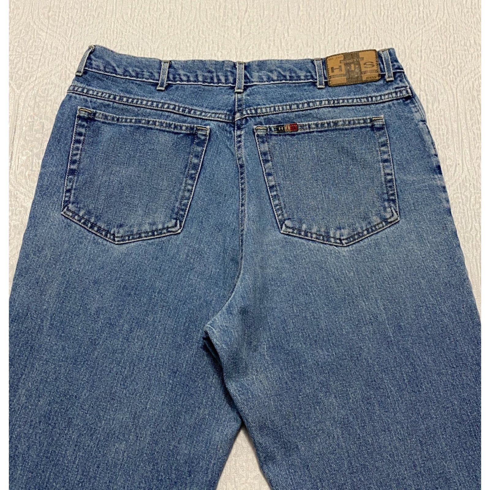 Vintage VINTAGE H.I.S Jeans Men’s 38×34 Blue Straight 5-Pocket Denim Cotton Logo 90s Mens Size US 38 / EU 54 - 3 Thumbnail