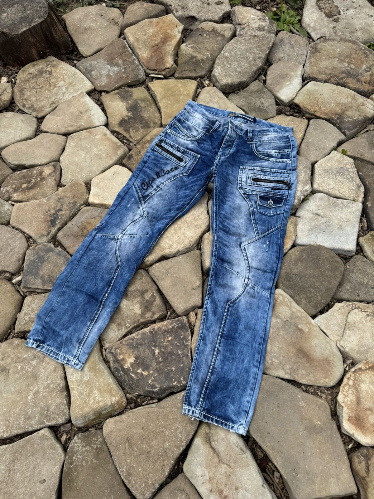 Vintage Vintage Cipo Bax Distressed Patchwork Y2k Rap Pants Size US 34 / EU 50 - 2 Thumbnail