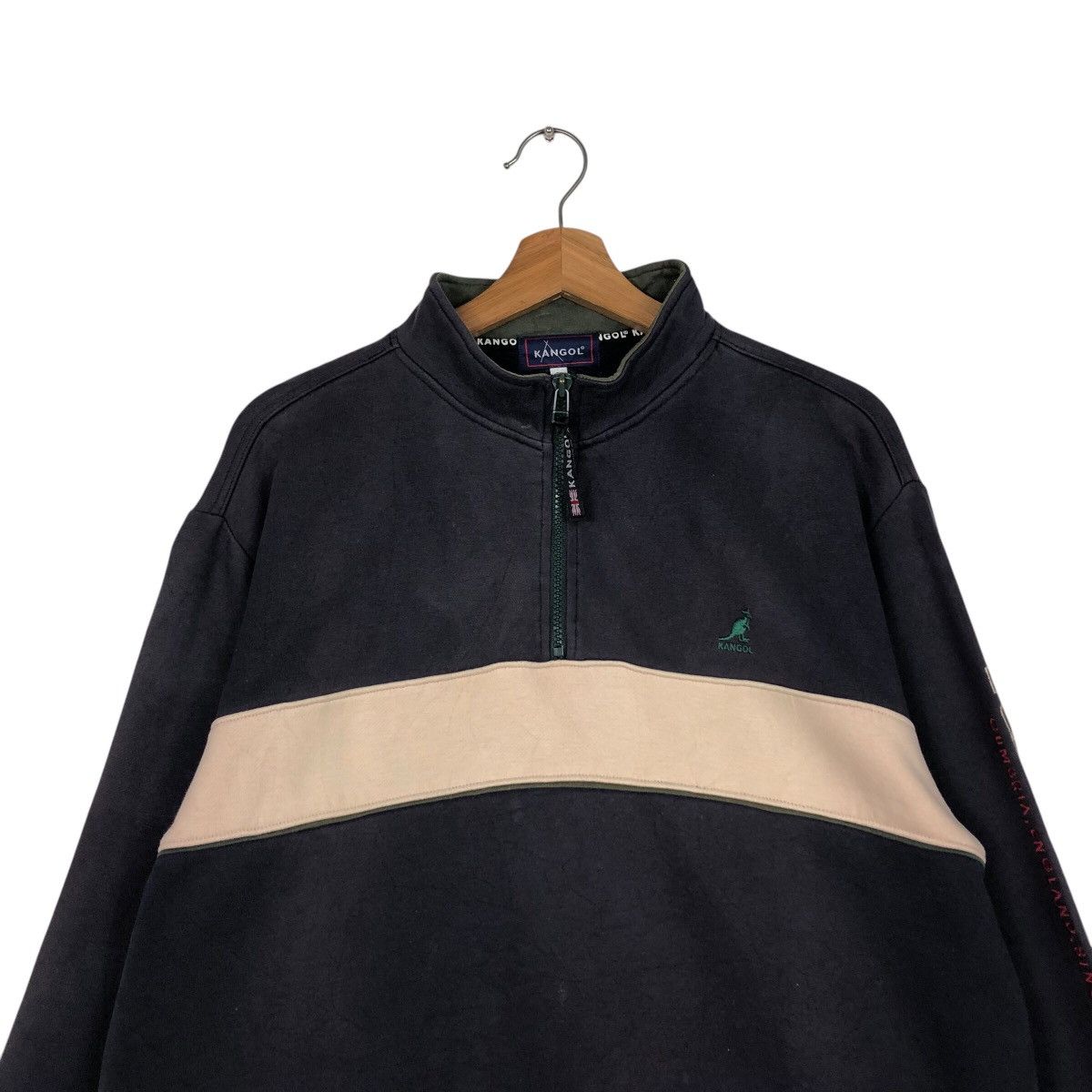 Kangol 📌Vintage Half Zipper Collage Sweatshirt Kangol Size US L / EU 52-54 / 3 - 4 Thumbnail
