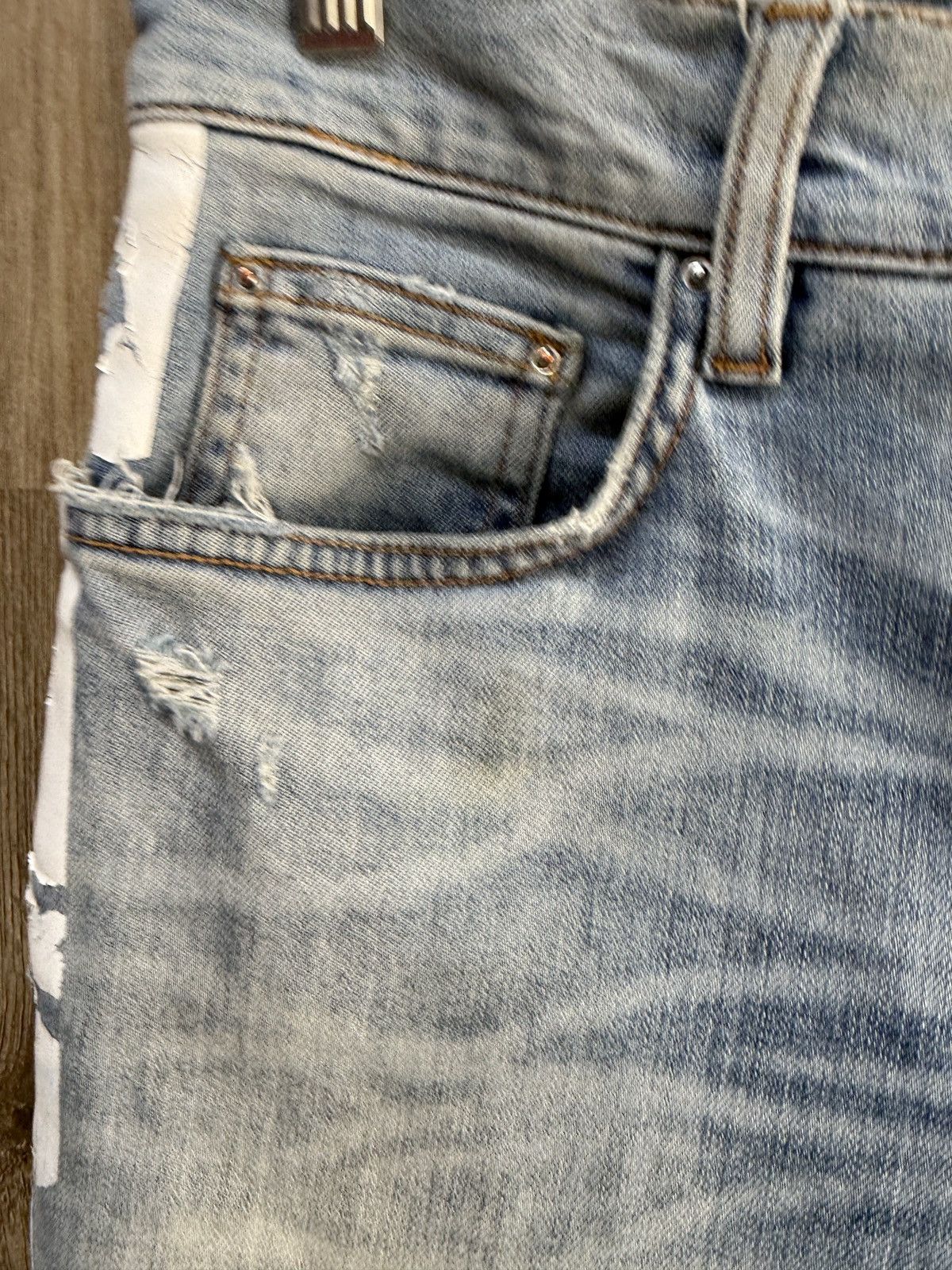 Amiri Amiri White Stripe Jeans Size US 33 - 5 Thumbnail
