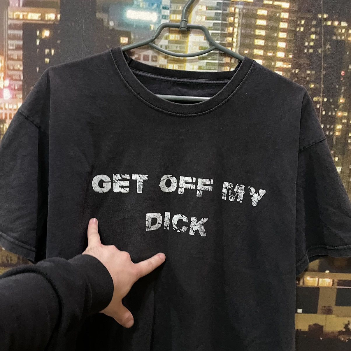 Band Tees VINTAGE 90S HUMOR TEE GET OFF MY DICK PENIS FUNNY PORNO XXX Size US L / EU 52-54 / 3 - 3 Thumbnail