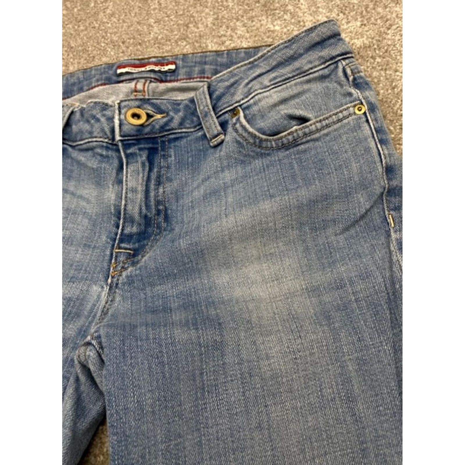 Tommy Hilfiger Tommy Hilfiger Jeans Womens Size 2 Blue Denim Skinny Nice Fade 6178 Jeans Women Slim 28 in Inseam 30 in (Blue) Size 26" / US 2 / IT 38 - 5 Thumbnail