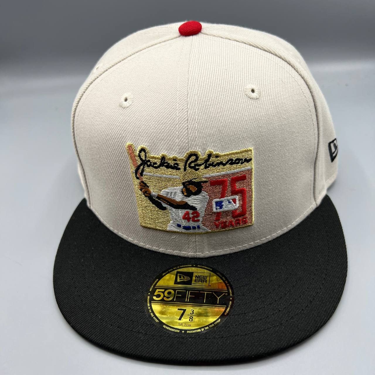 New Era Jackie Robinson #42 Dodgers Hat Men 7 3/8 MLB Fitted Cap Size ONE SIZE - 5 Thumbnail