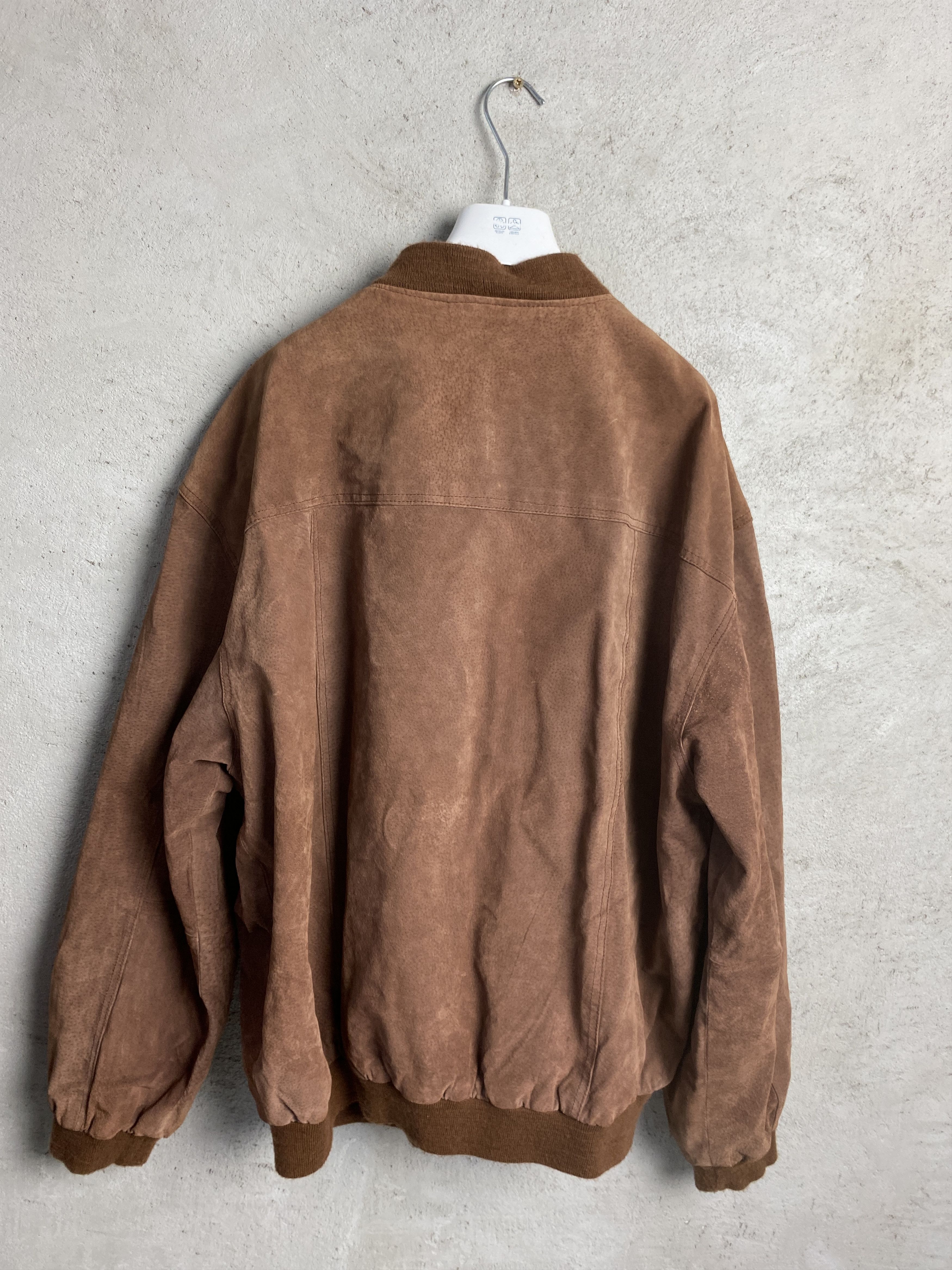 Genuine Leather Vintage leather jacket suede brown bomber Size US XL / EU 56 / 4 - 6 Thumbnail