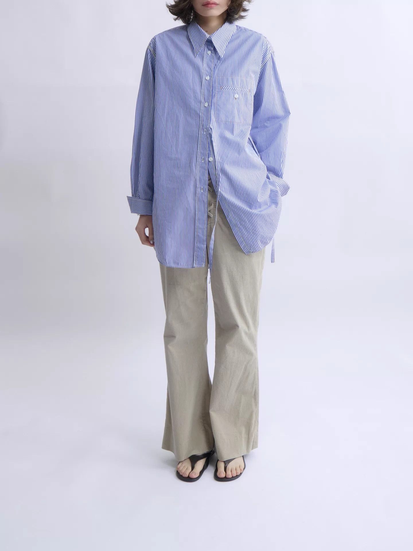 Chloe CHLOE 10s blue white stripe tie shirt Size XXS / US 00 / IT 34 - 5 Thumbnail