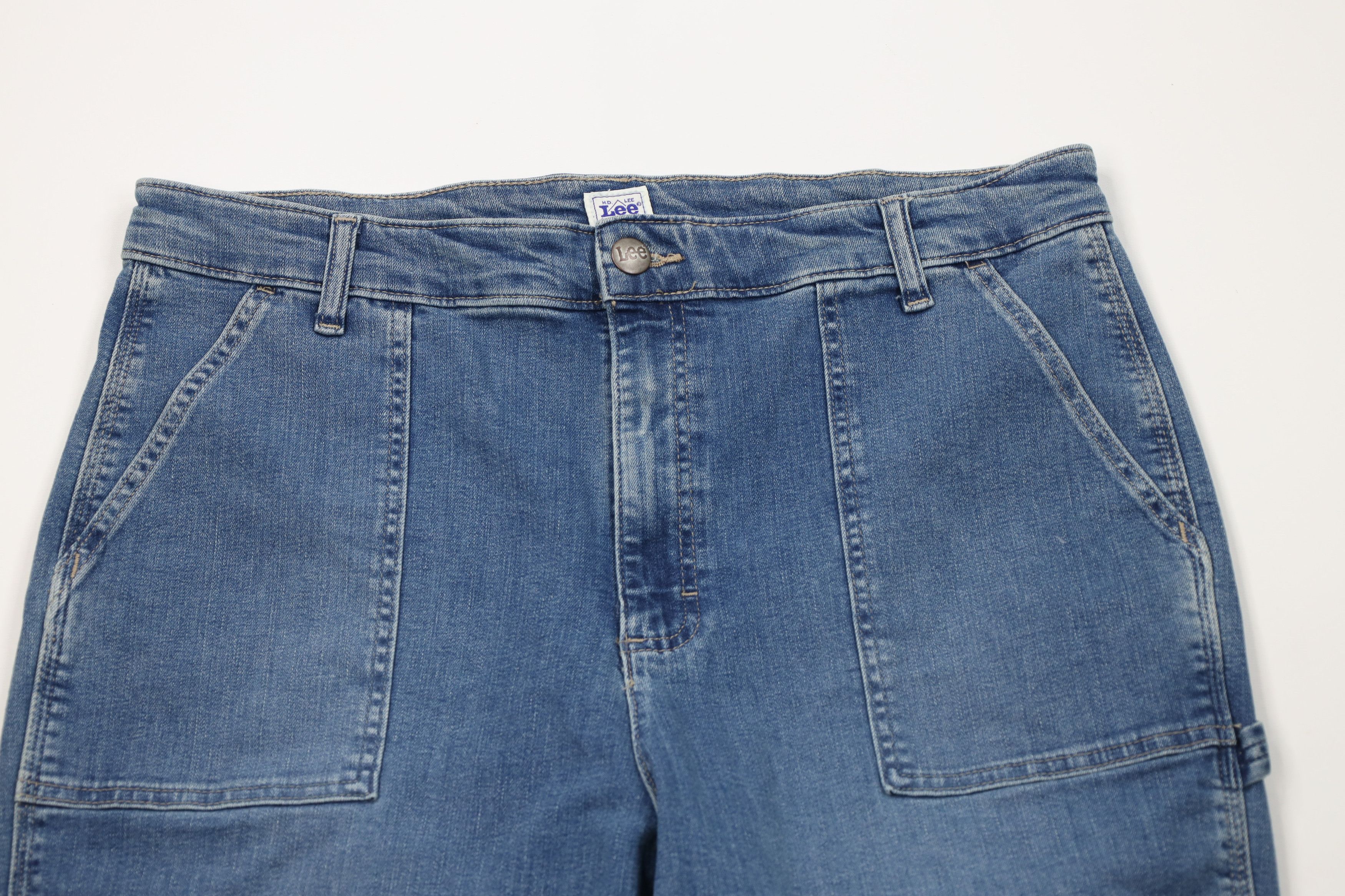 Lee Vintage Lee Workwear Stretch Utility Wide Leg Dungaree Jeans Size XXL / US 16-18 / IT 52-54 - 2 Thumbnail