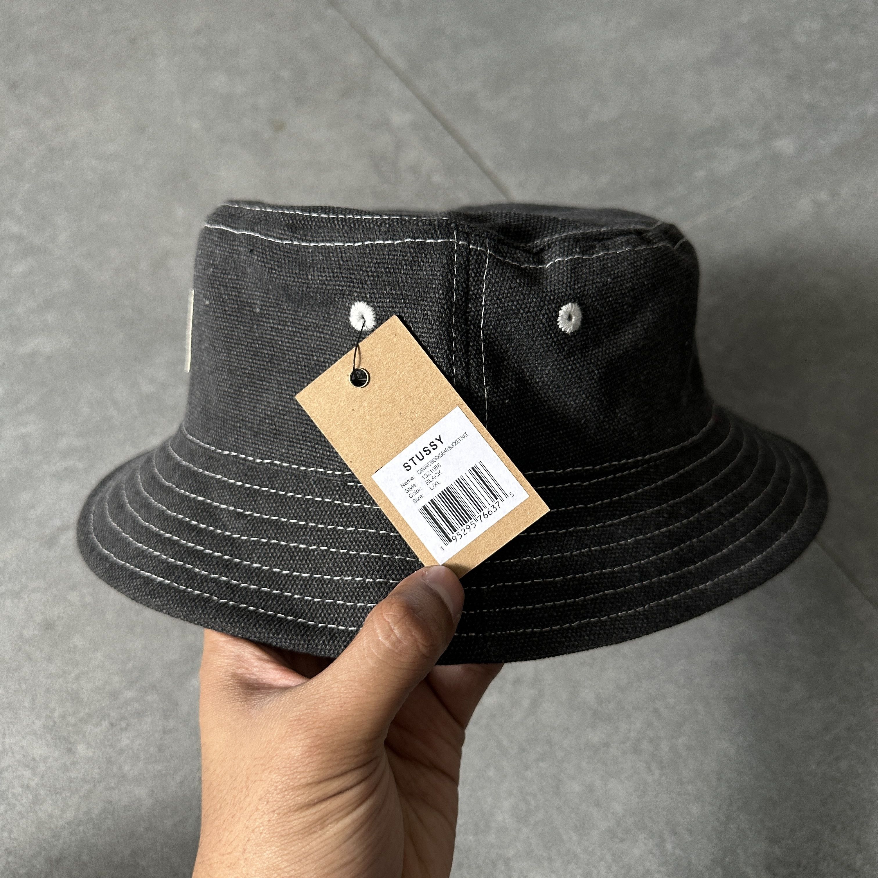 Stussy STUSSY BUCKET HAT WORKGEAR BLACK Size ONE SIZE - 3 Thumbnail