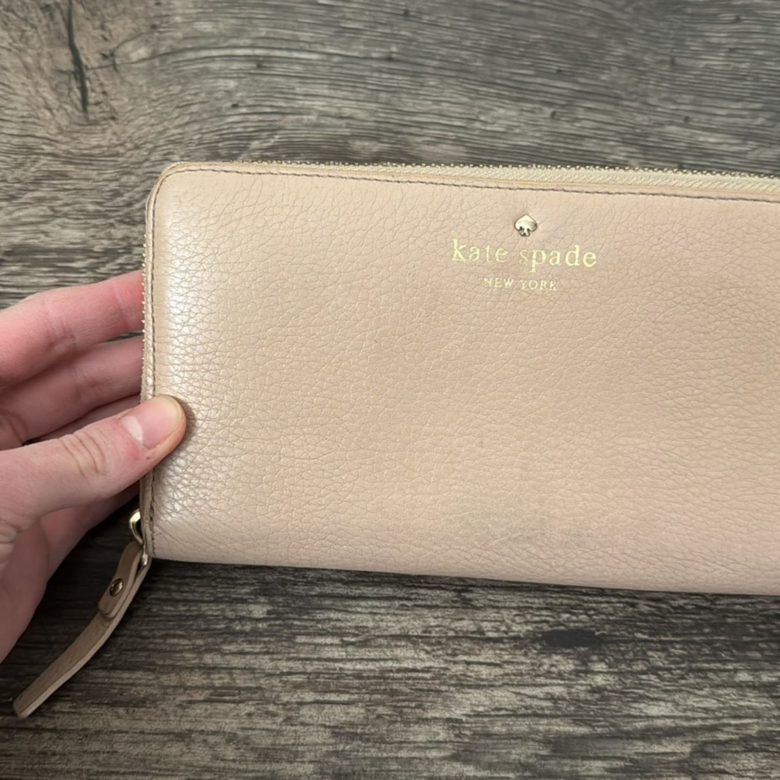 Kate Spade Kate Spade Lena Cream Leather Full Zip Wallet Size ONE SIZE - 3 Thumbnail