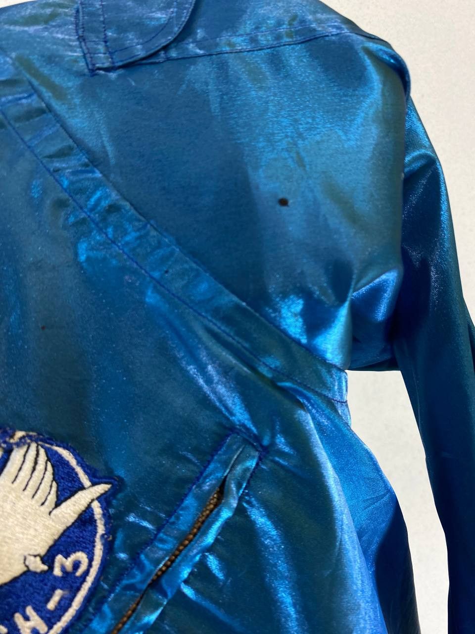 Vintage vintage artex specially made blue satin jacket nice design Size US M / EU 48-50 / 2 - 12 Thumbnail