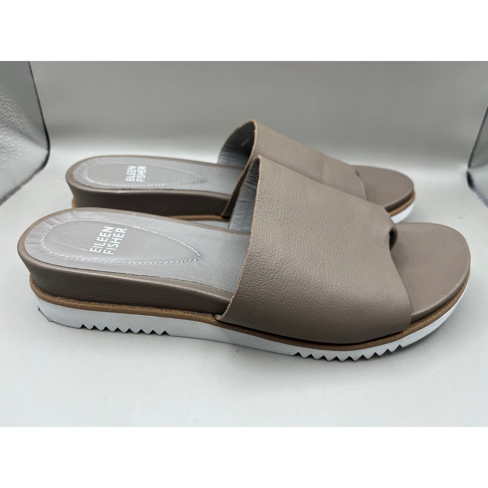 Eileen Fisher Touch Leather Flatform Sandal Womens 7 1/2