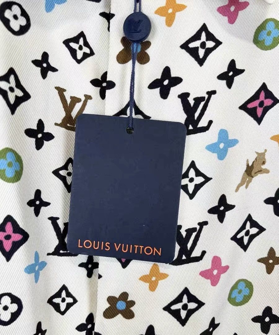 Louis Vuitton × Tyler The Creator Louis Vuitton Tyler 5L Monogram Short Sleev Silk Dress Shirt Size US XXL / EU 58 / 5 - 4 Thumbnail