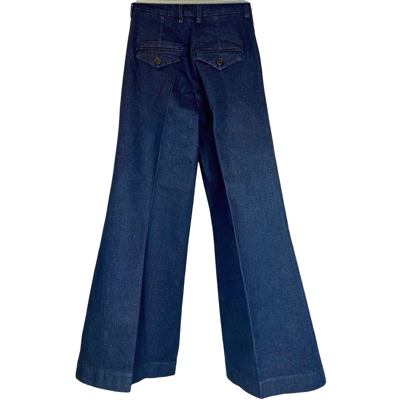 PIOMBO MP Piombo Wide Leg Womens Jeans in Blue size 2 Size 26" / US 2 / IT 38 - 13 Thumbnail