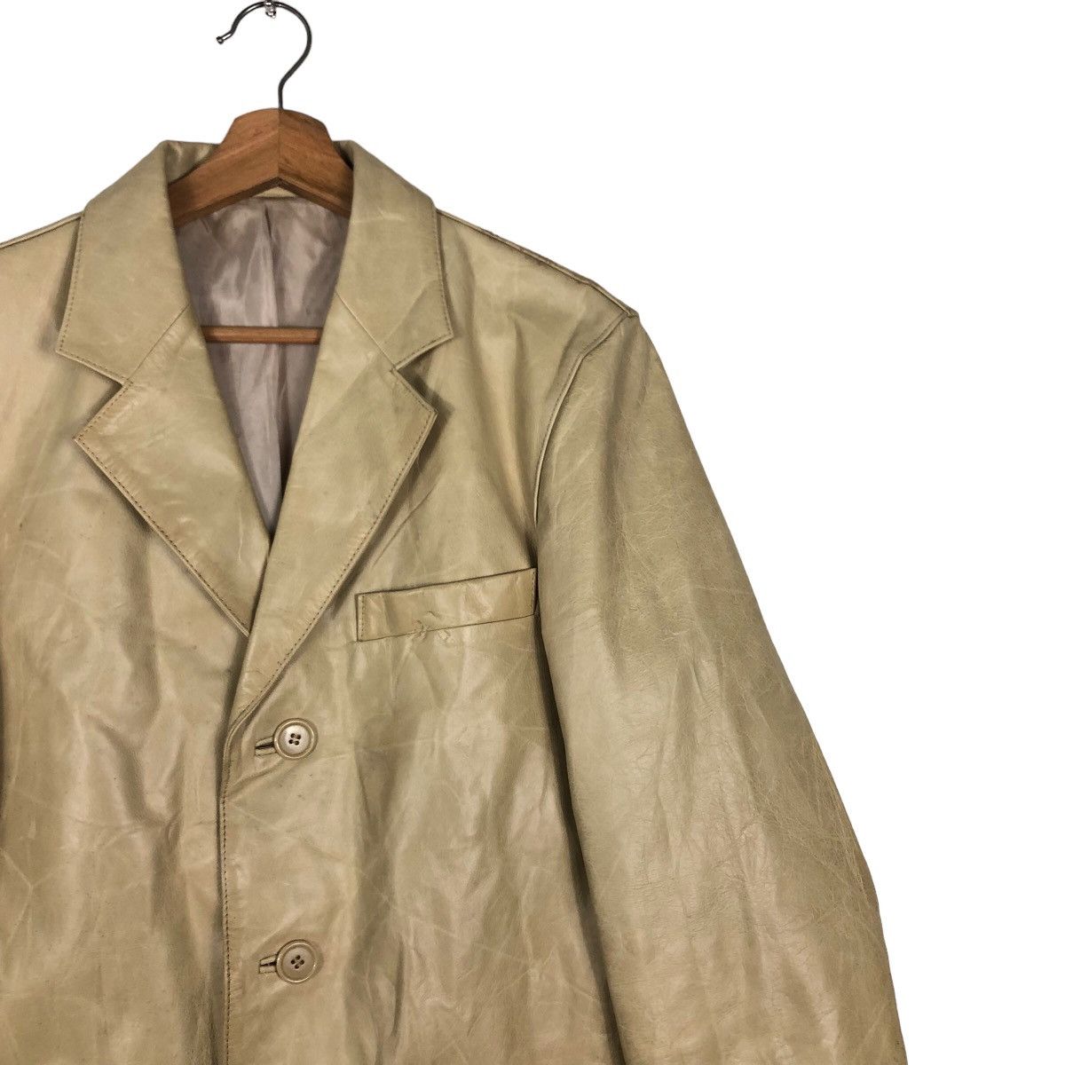 Issey Miyake 🔥Vintage Chore Leather Jacket C’S Men Japan Issey Miyake Size US L / EU 52-54 / 3 - 6 Thumbnail