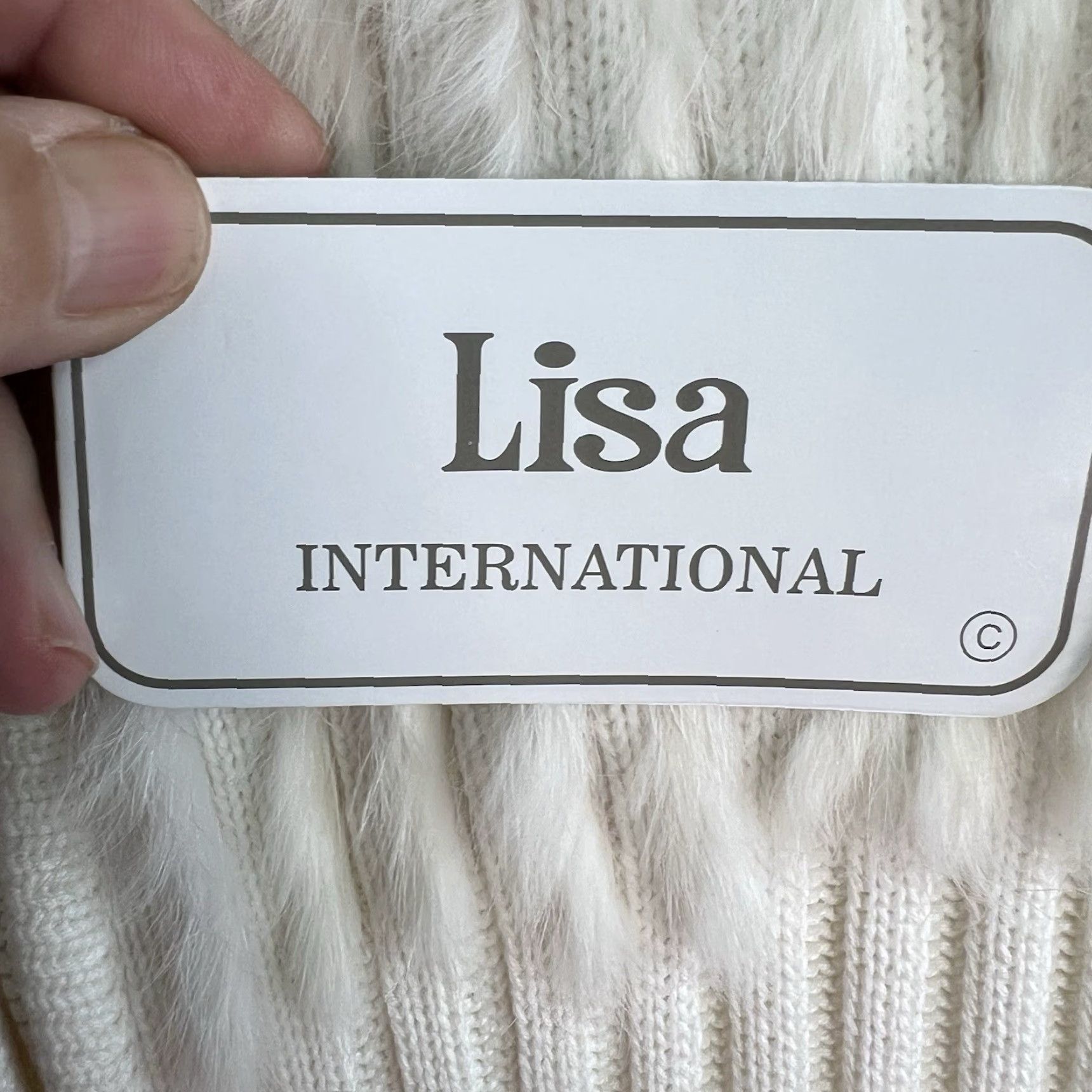 Vintage VINTAGE Lisa Int Full Zip Vest Shirt Women M Ivory Knit Striped 90s Designer Barbie Ang el Theme Mens? Wait Size M / US 6-8 / IT 42-44 - 7 Thumbnail