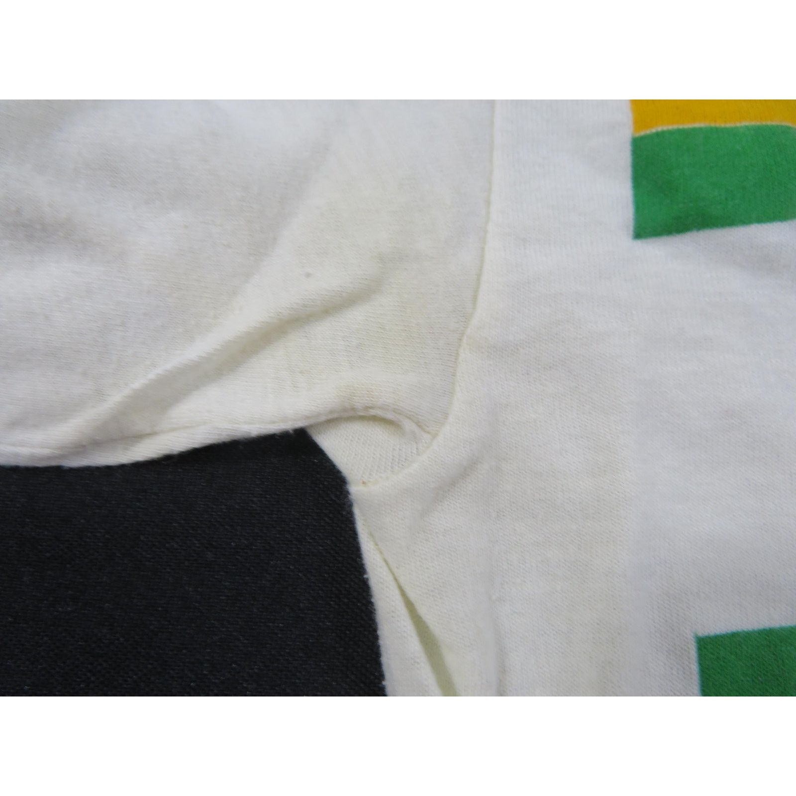 Converse Converse T-shirt White Green Yellow Striped Sz M 1980s Size US M / EU 48-50 / 2 - 5 Thumbnail