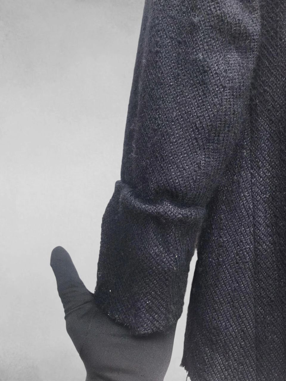 Yohji Yamamoto AW08 Runway Unfinished High Gauge Long Neck Jacket Size M / US 6-8 / IT 42-44 - 13 Thumbnail