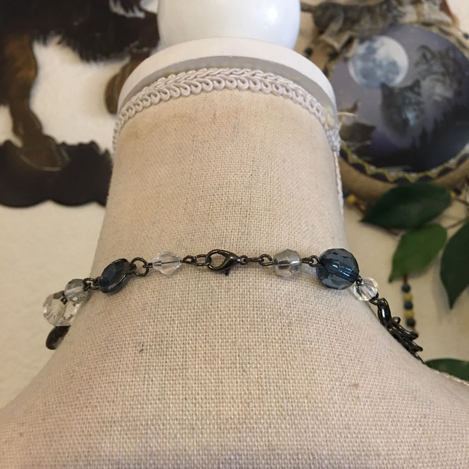 Vintage Vintage 90s chrome chain glass bead necklace Size ONE SIZE - 4 Thumbnail
