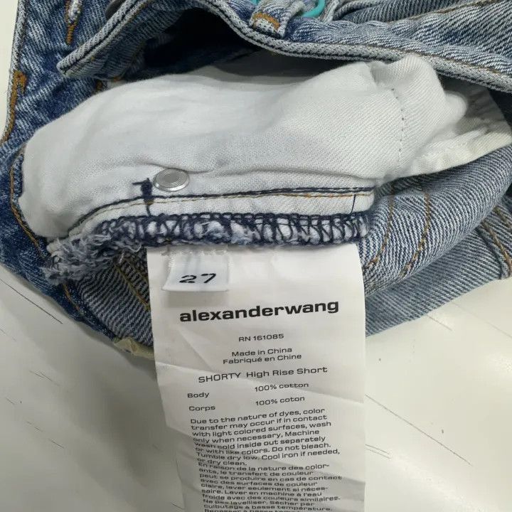 Alexander Wang Alexander Wang High-Waisted Denim Shorts for Women - Size 27" / US 4 / IT 40 - 3 Thumbnail