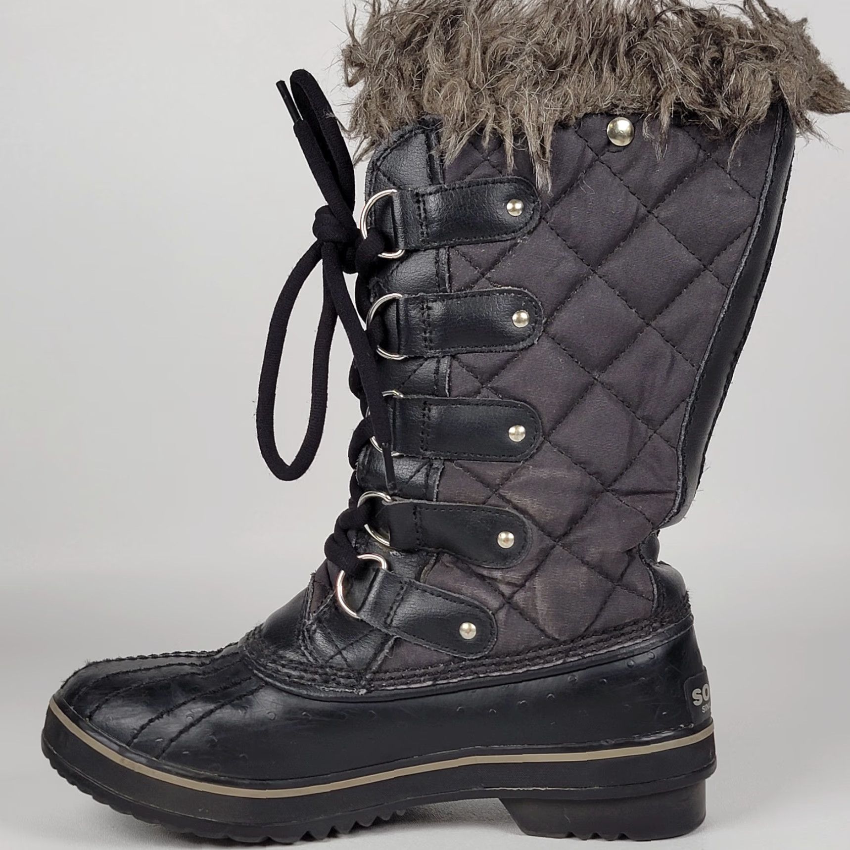SOREL Sorel Tofino II Lace Up Black Winter Snow Boots Women’s Size 6 - Waterproof, Faux Fur Lined, Mid-Calf, Logo, Solid Black, Casual Winter Boot Ladies 6 Size US 6 / IT 36 - 4 Thumbnail