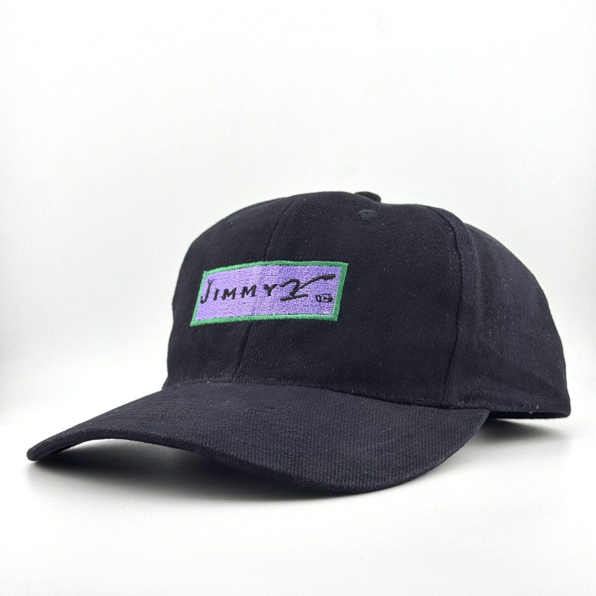 Vintage Vintage Jimmy’z Hat 90s Surf Skate Box Logo Black Retro Cap Size ONE SIZE - 2 Thumbnail