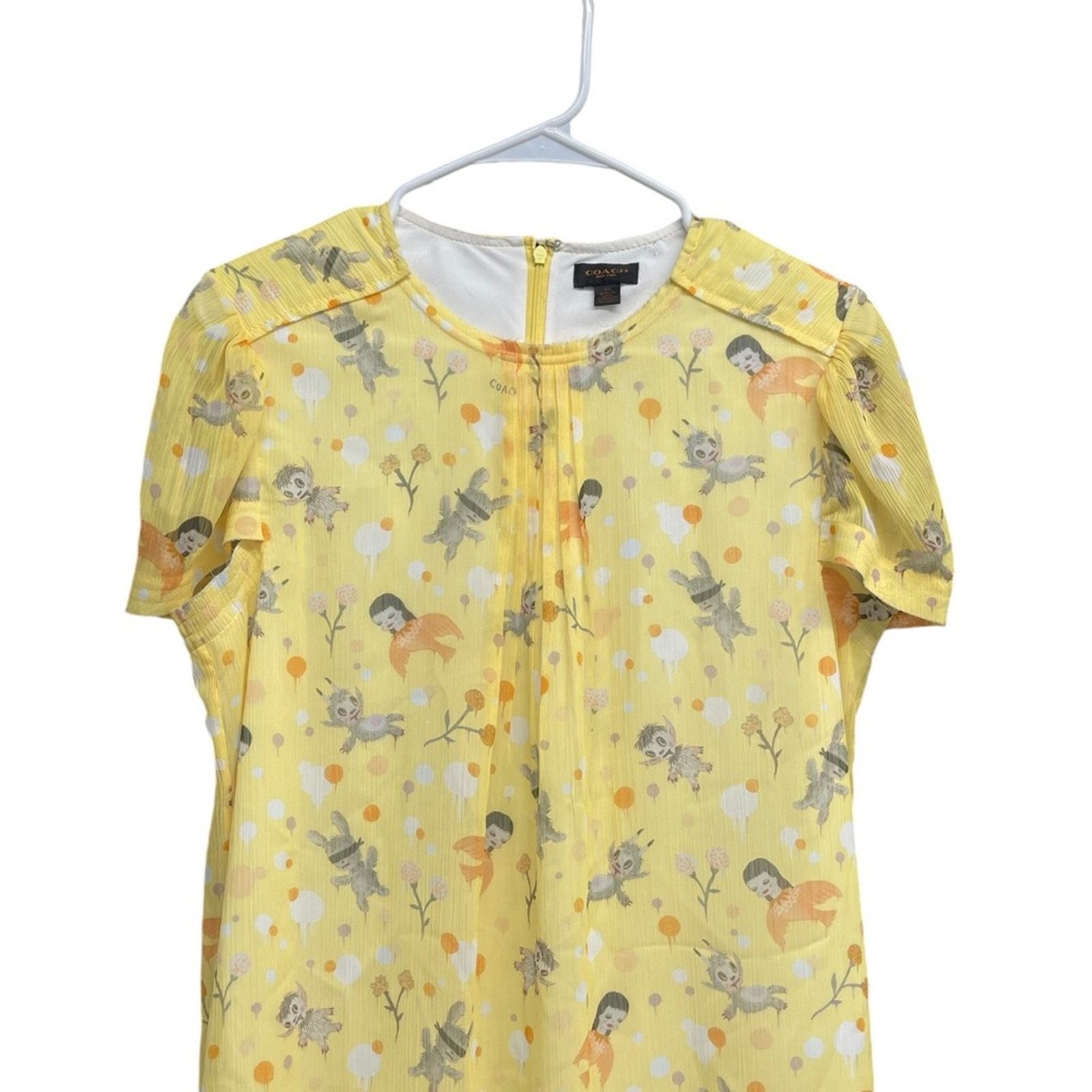 Coach *NWOT* Runway Coach Baseman Yellow Dress Size M / US 6-8 / IT 42-44 - 2 Thumbnail