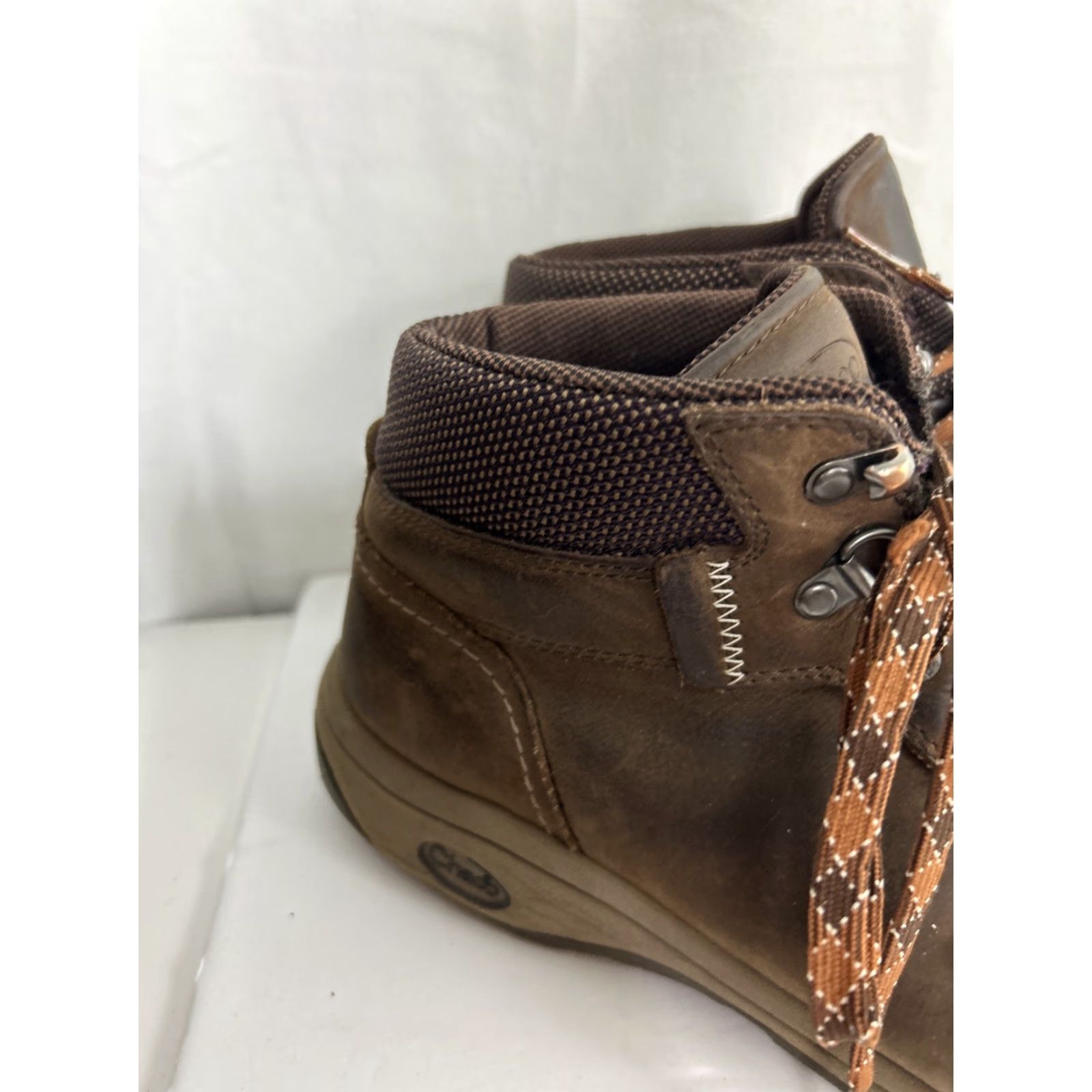 Chaco Chaco Boots Men’s Size 10 Brown Leather Waterproof Hiking J105145 Chukka Ankle Lace Up Solid Logo Outdoors Boots Mens Size US 10 / EU 43 - 3 Thumbnail