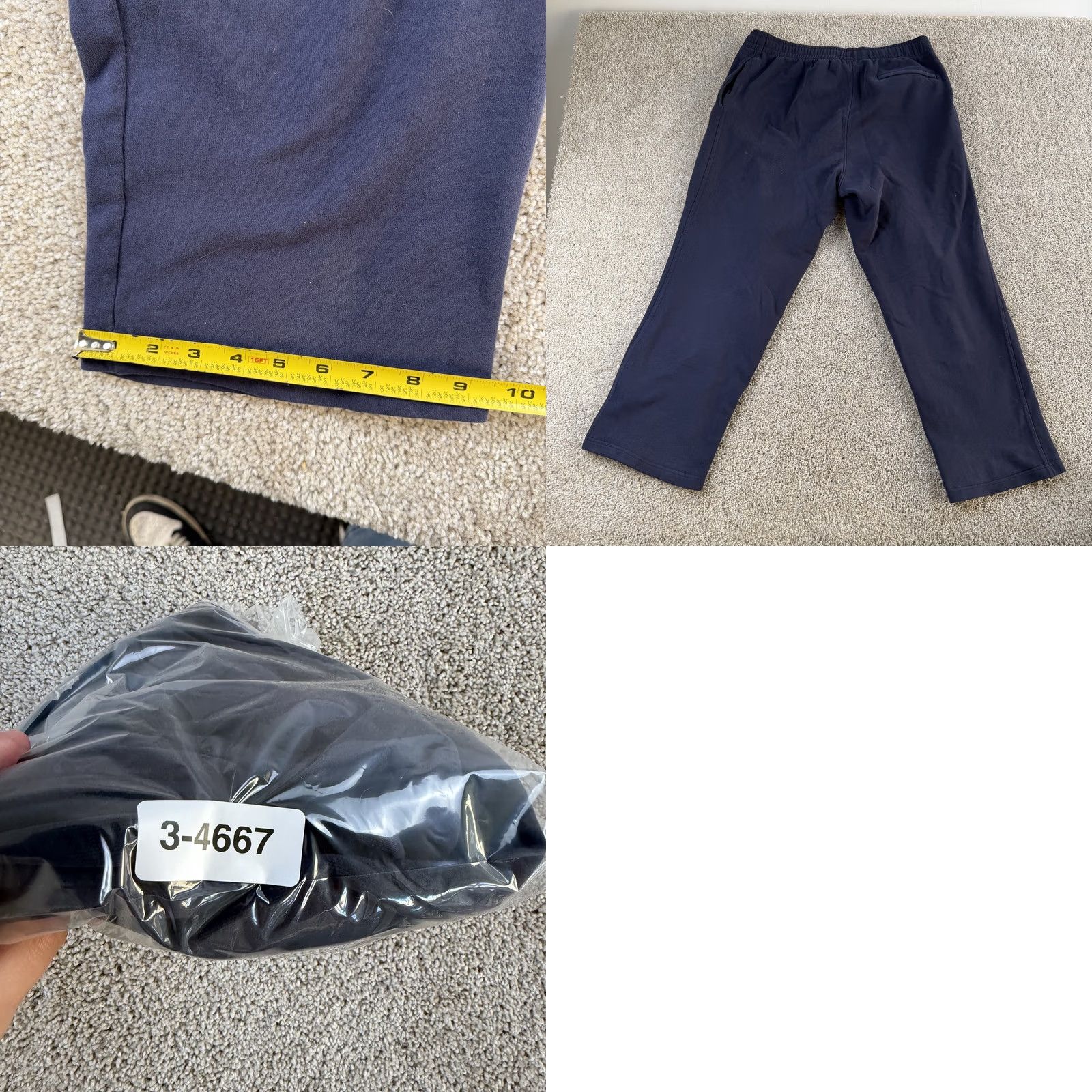 Fila Fila Sweatpants Mens Large Blue Fleece Elastic Waist Pockets Straight Leg Warm Size US 33 - 8 Thumbnail