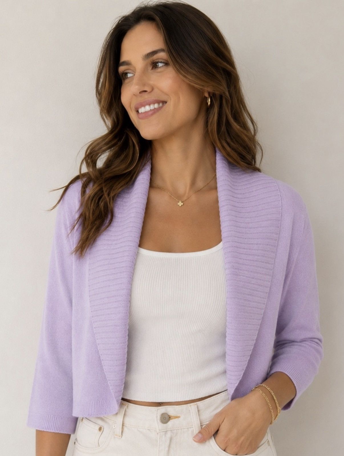 Other Say What? Purple Cardigan, Size Large Size L / US 10 / IT 46 - 1 Thumbnail