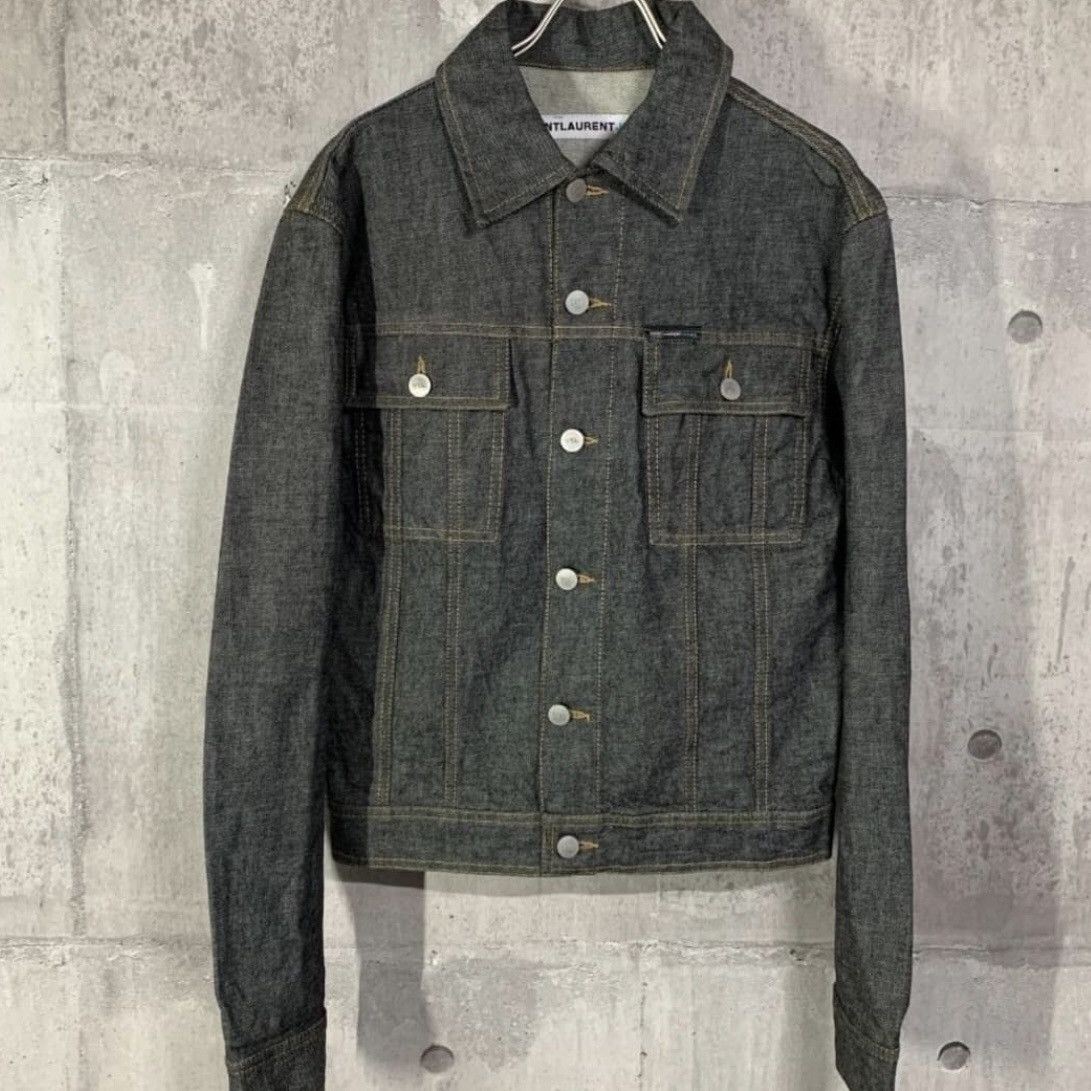 Saint Laurent Paris *rare*Saint Laurent Jeans Hedi Slimane Selvedge Denim Jacket Size US S / EU 44-46 / 1 - 1 Thumbnail