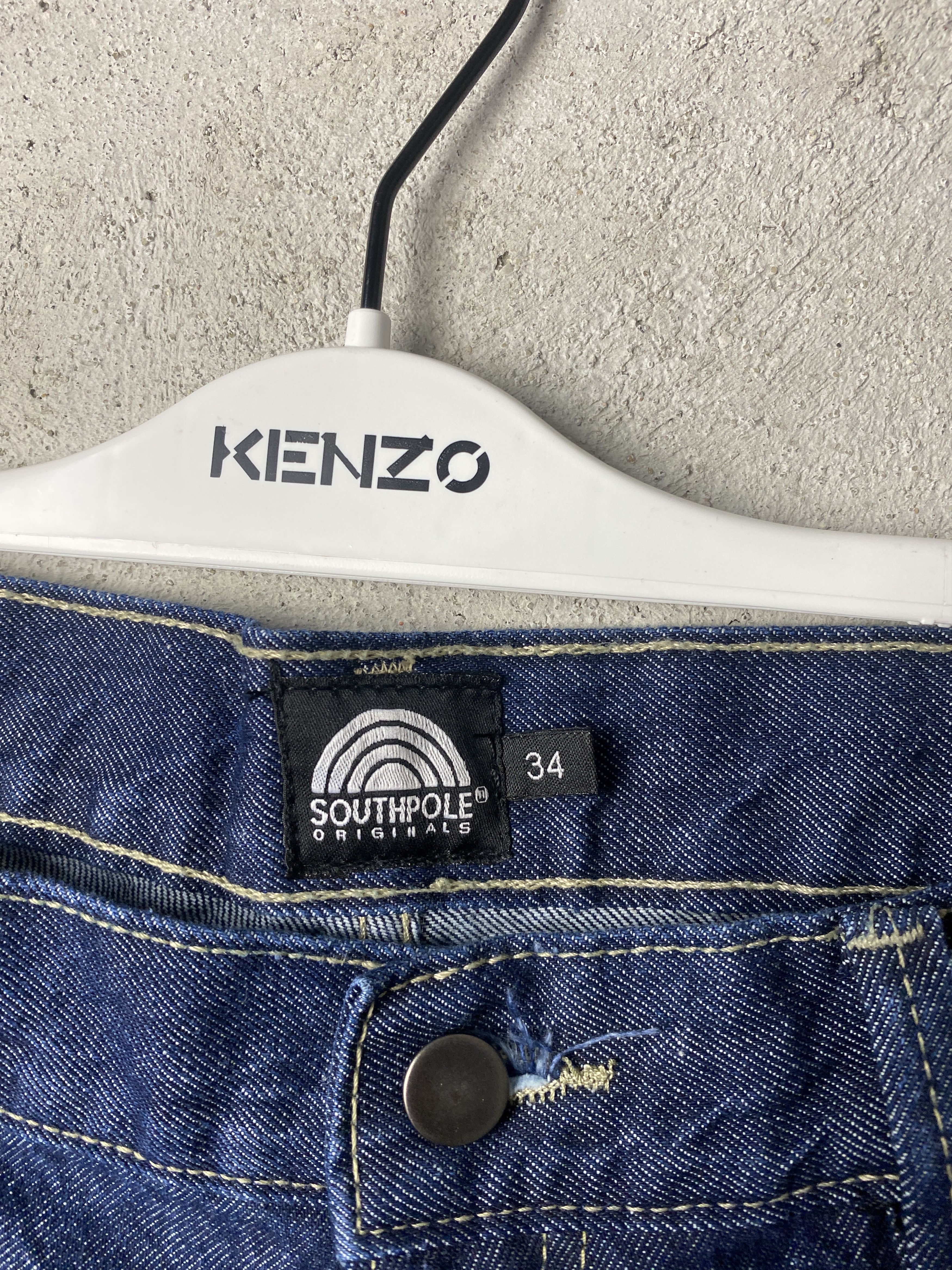 Southpole Southpole Script denim raw indigo denim jeans pants y2k 00s Size US 34 / EU 50 - 4 Thumbnail